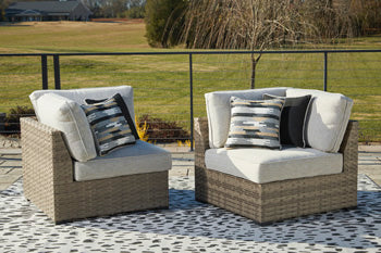 Calworth Outdoor Corner with Cushion (Set of 2) - Luxury Home Furniture (MI)