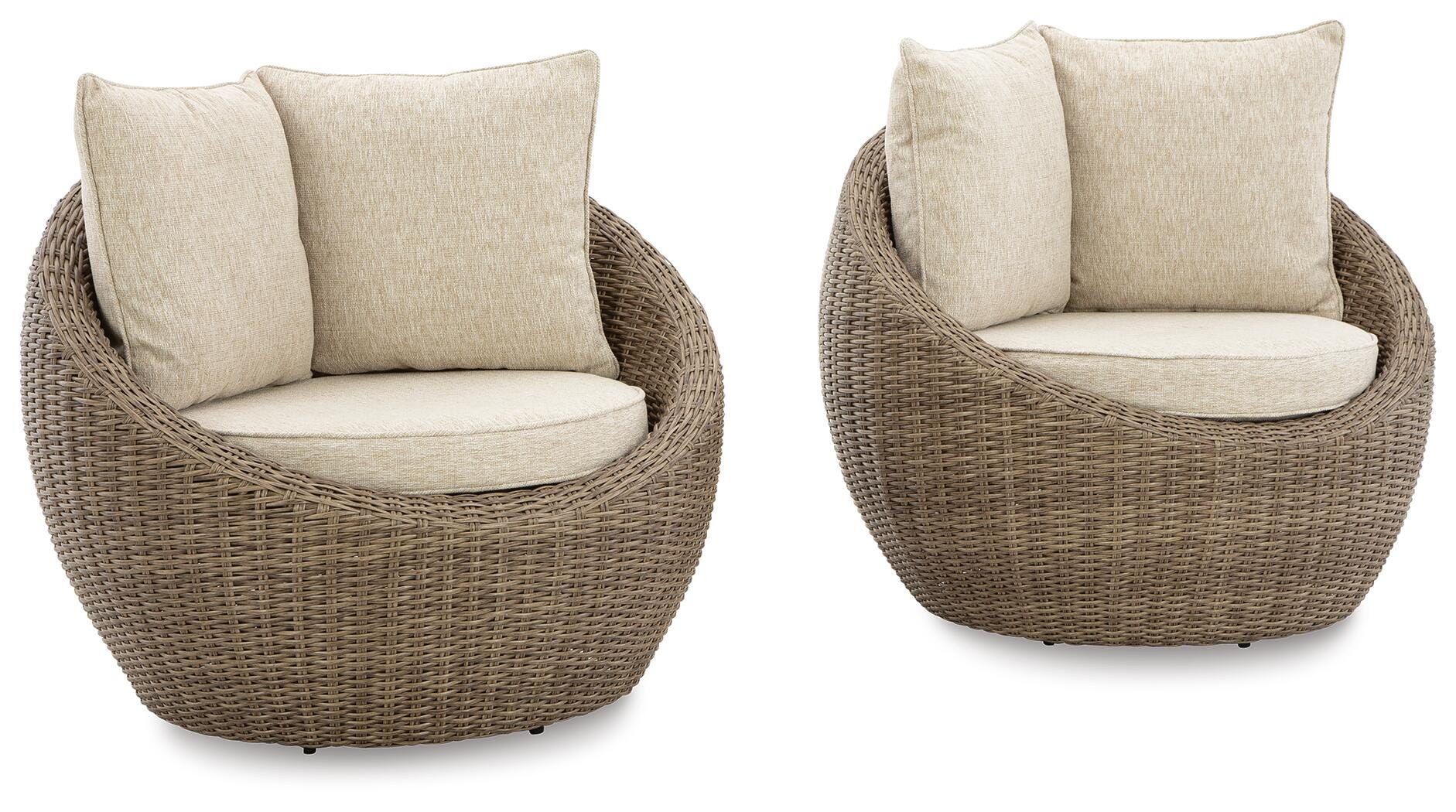 Danson Swivel Lounge with Cushion (Set of 2) - Luxury Home Furniture (MI)