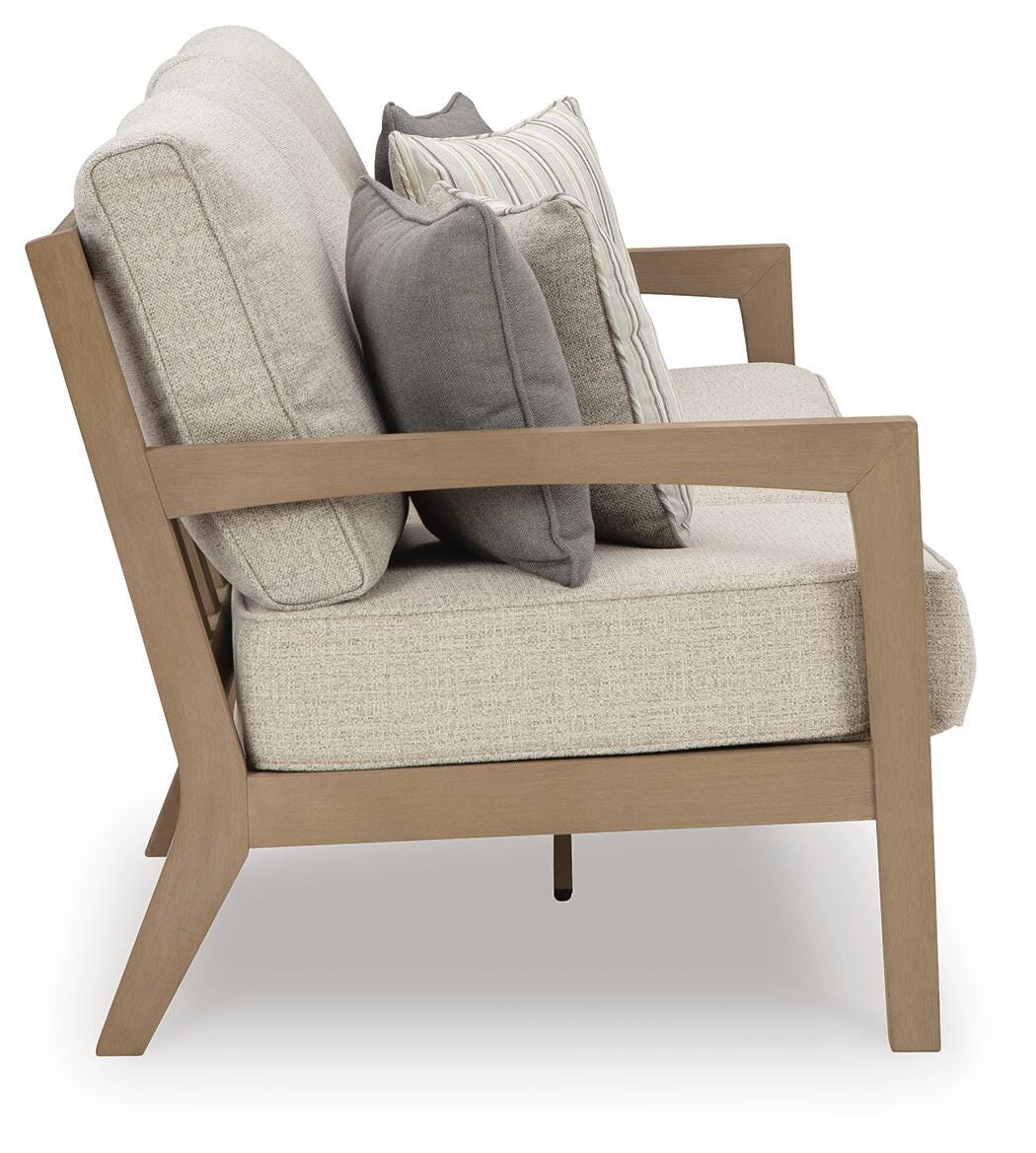 Hallow Creek Outdoor Sofa with Cushion - Luxury Home Furniture (MI)