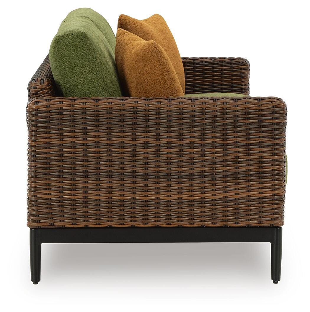 Horizon Hall Outdoor Loveseat with Cushion - Luxury Home Furniture (MI)
