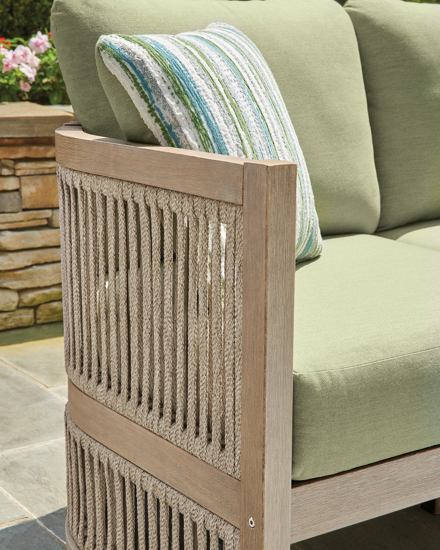 Serena Shores Outdoor Sofa with Cushion - Luxury Home Furniture (MI)