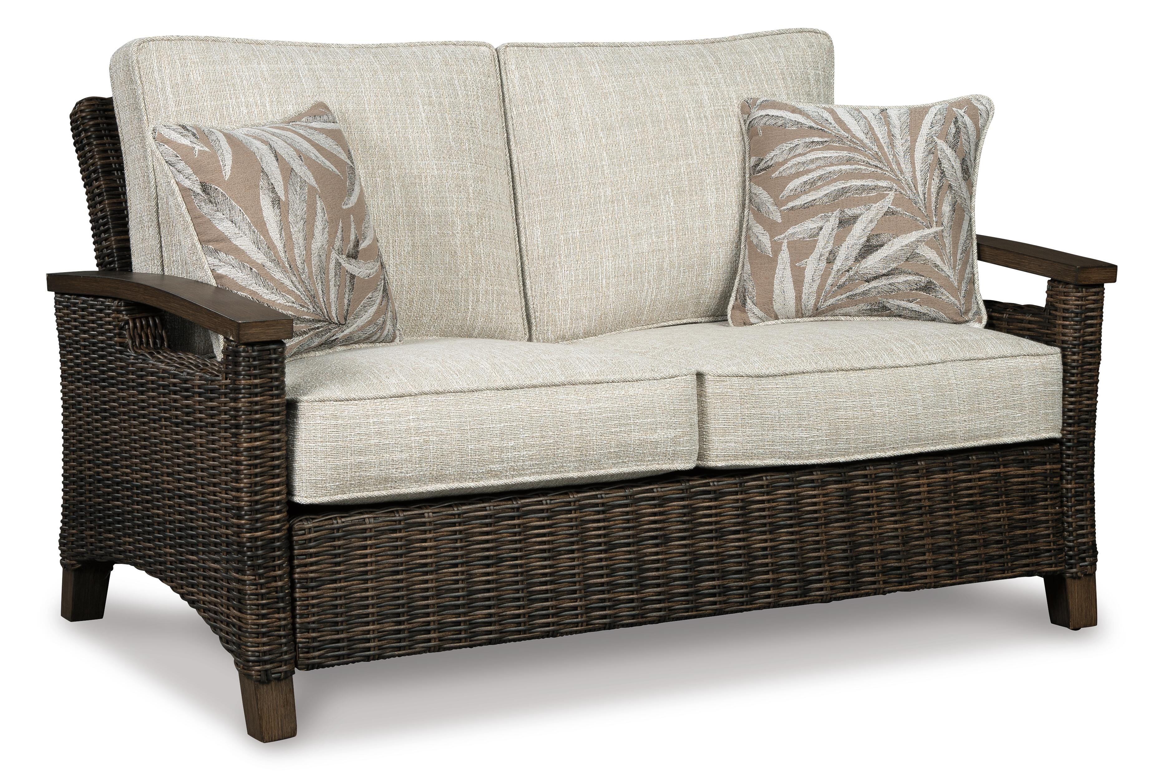 Paradise Trail Outdoor Loveseat, Lounge Chairs and Fire Pit Table - Luxury Home Furniture (MI)
