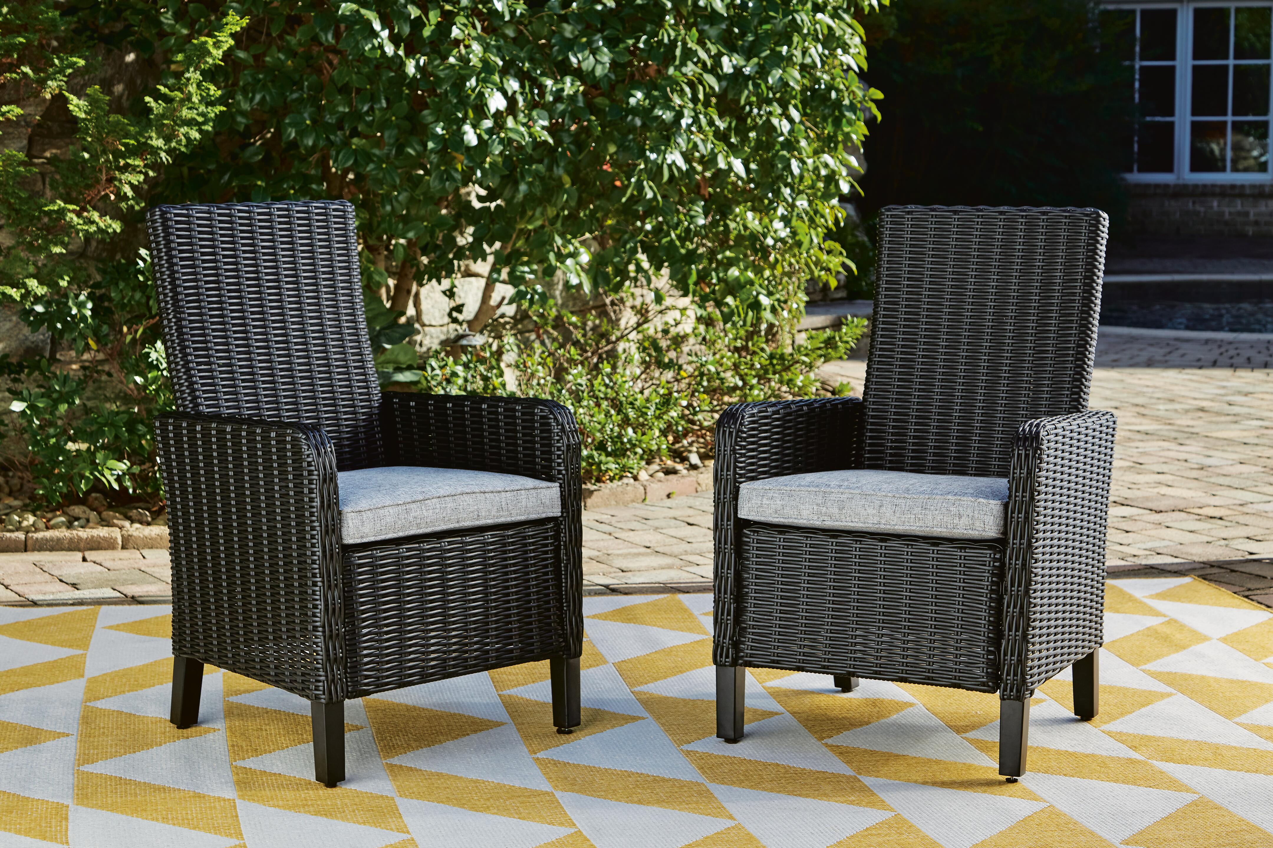 Beachcroft Outdoor Arm Chair with Cushion (Set of 2) - Luxury Home Furniture (MI)