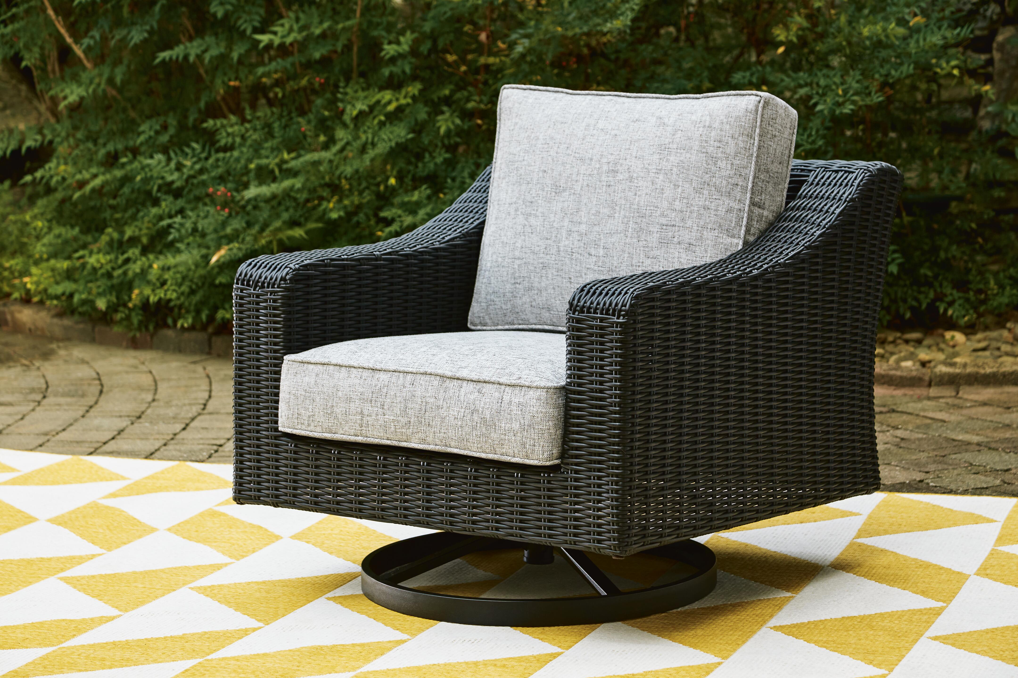 Beachcroft Outdoor Swivel Lounge with Cushion - Luxury Home Furniture (MI)
