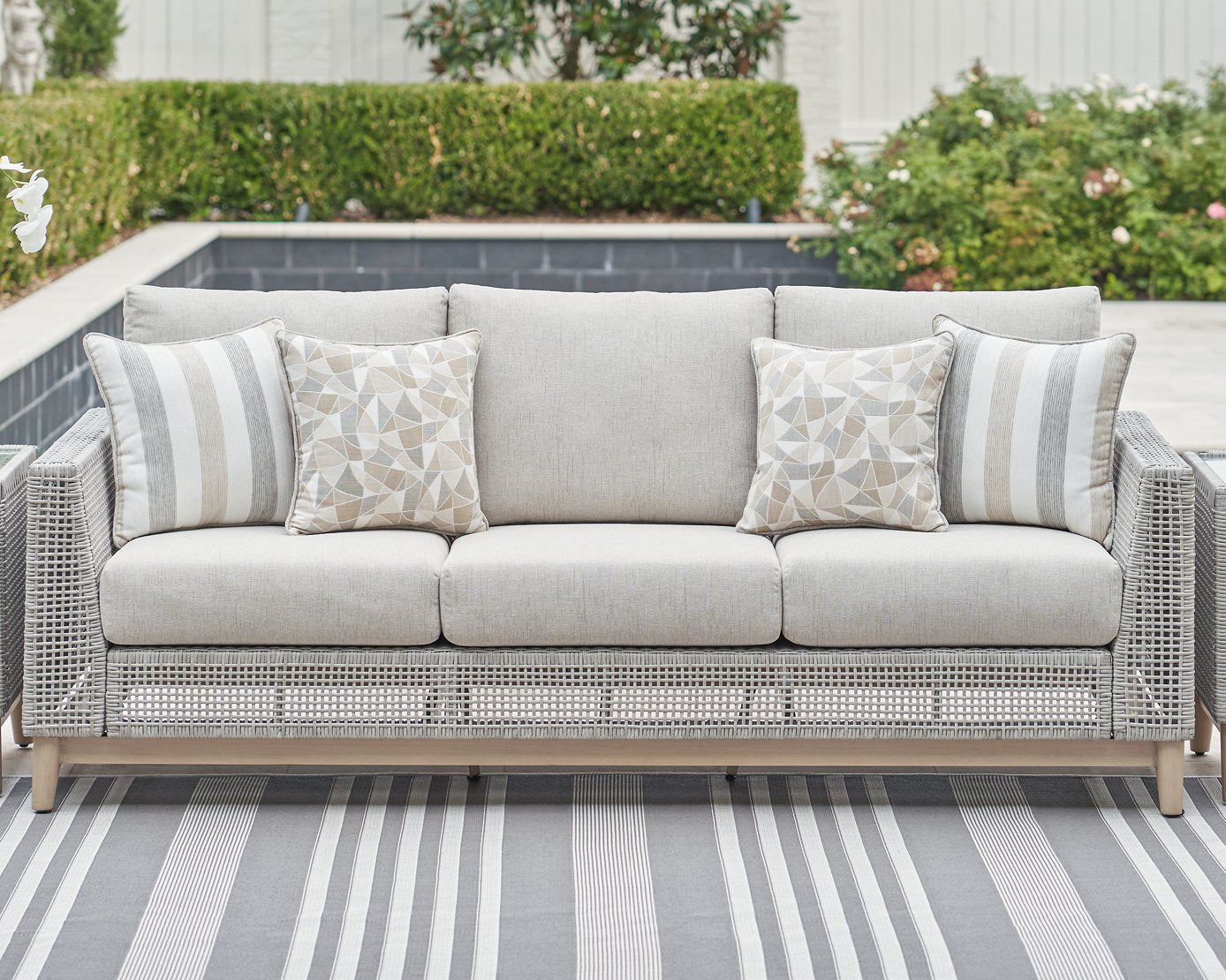 Seton Creek Outdoor Sofa with Cushion - Luxury Home Furniture (MI)