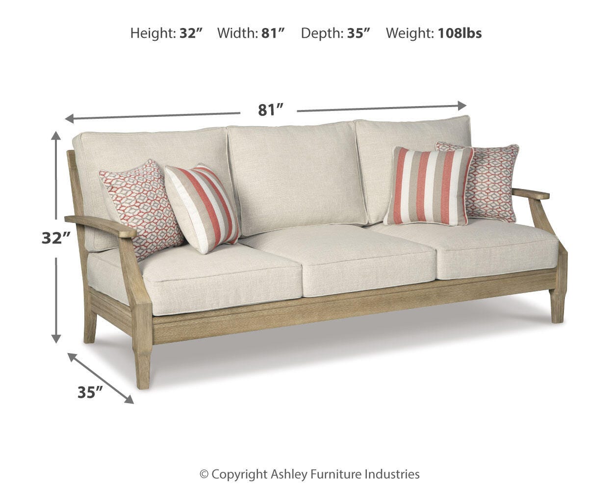 Clare View Sofa with Cushion - Luxury Home Furniture (MI)