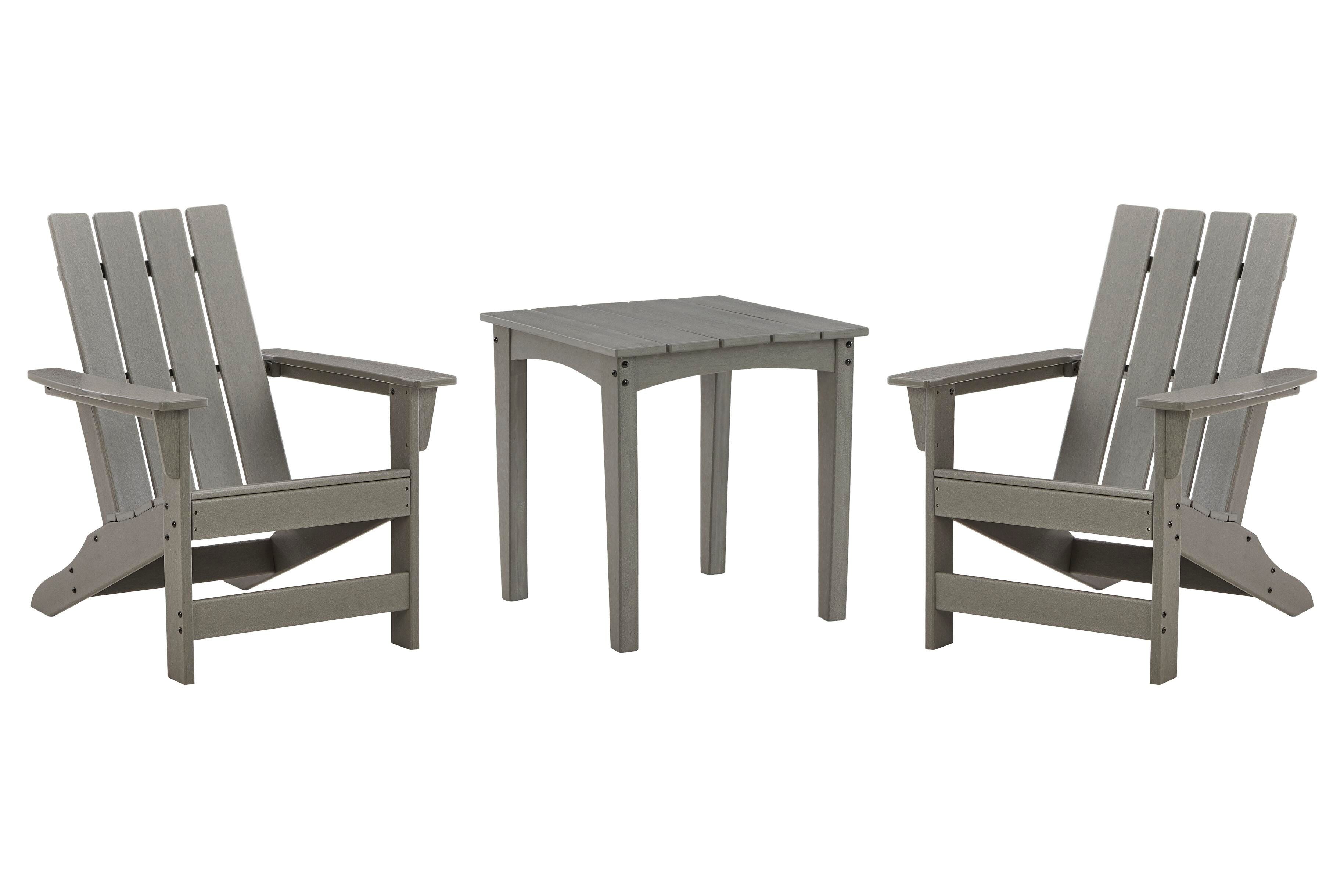 Visola Outdoor Adirondack Chair Set with End Table - Luxury Home Furniture (MI)