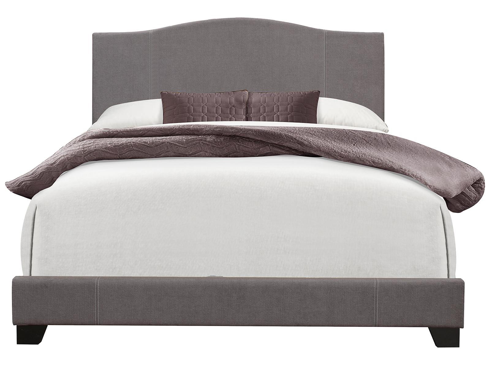 Pulaski ACH All-In-One Queen Modified Camel Back Upholstered Bed in Grey