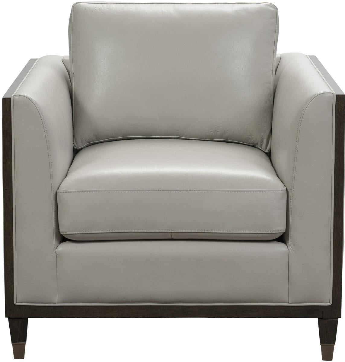 Pulaski Addison Leather Chair in Light Grey image