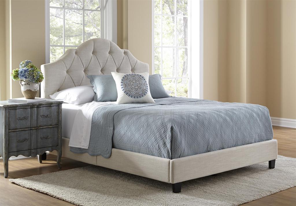 Pulaski All-N-One Fully Upholstered Tuft Saddle Queen Bed