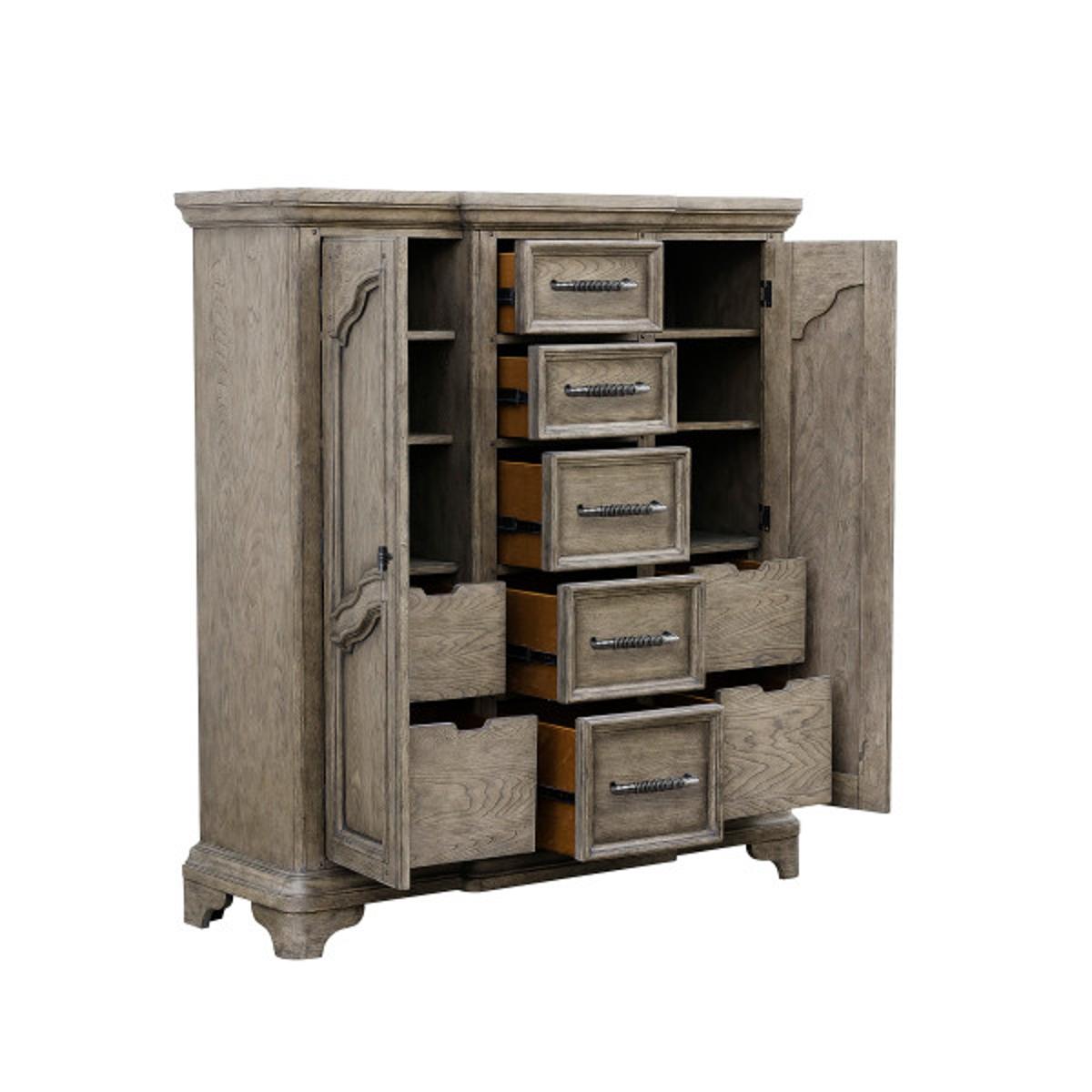 Pulaski Bristol Drawer Door Chest in Elm Brown - Luxury Home Furniture (MI)