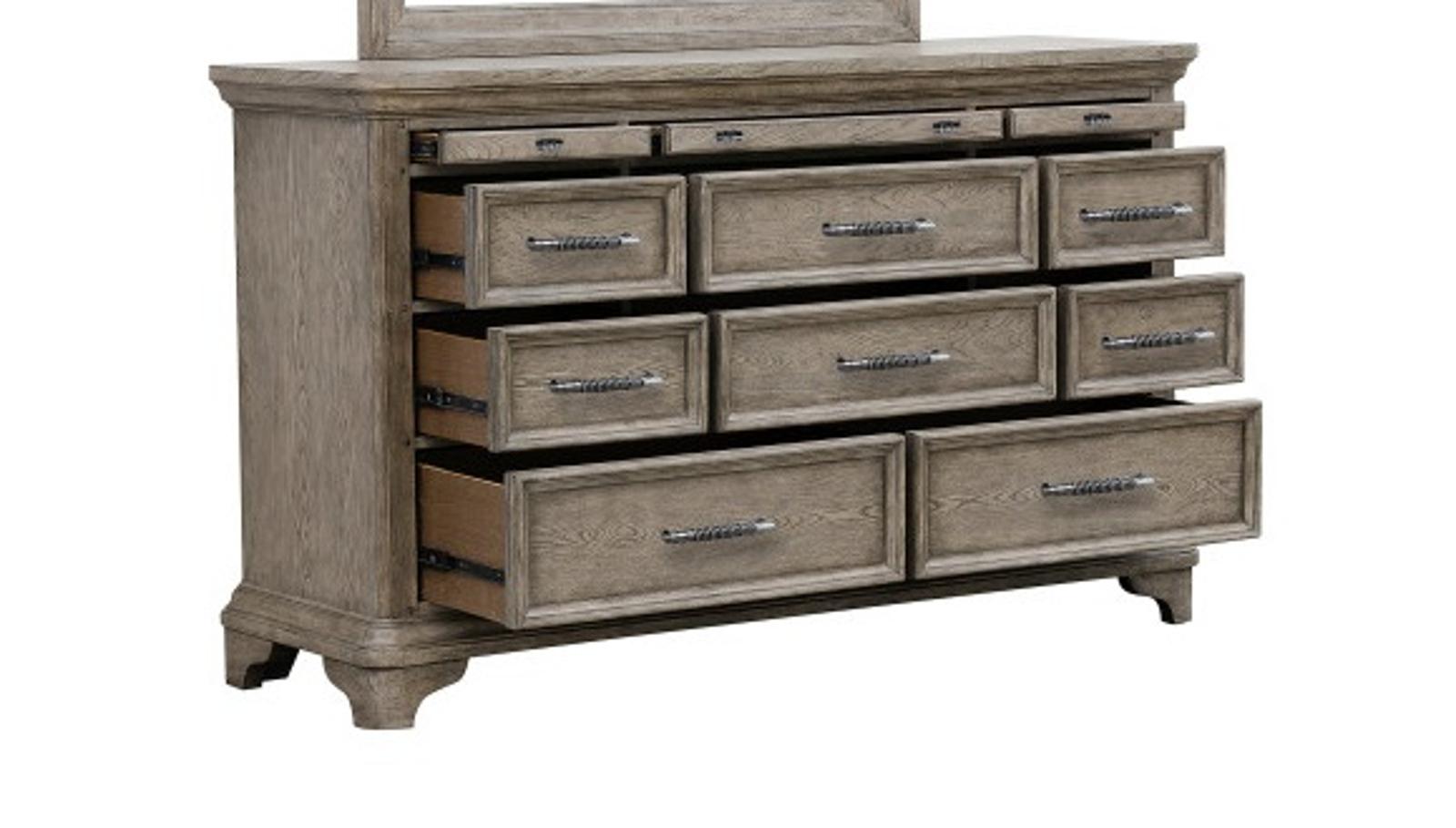 Pulaski Bristol Dresser in Elm Brown in - Luxury Home Furniture (MI)