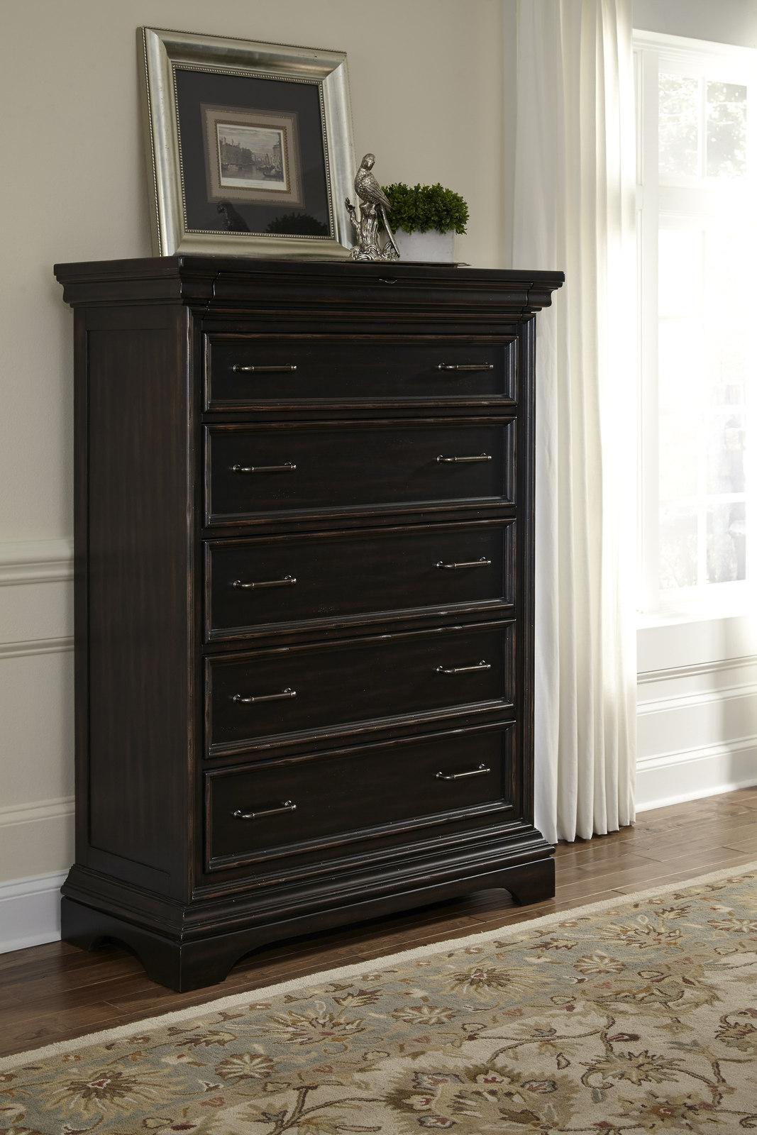 Pulaski Caldwell Drawer Chest in Dark Wood - Luxury Home Furniture (MI)