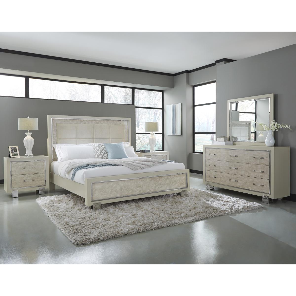 Pulaski Cydney Queen Upholstered Panel Bed in Painted - Luxury Home Furniture (MI)