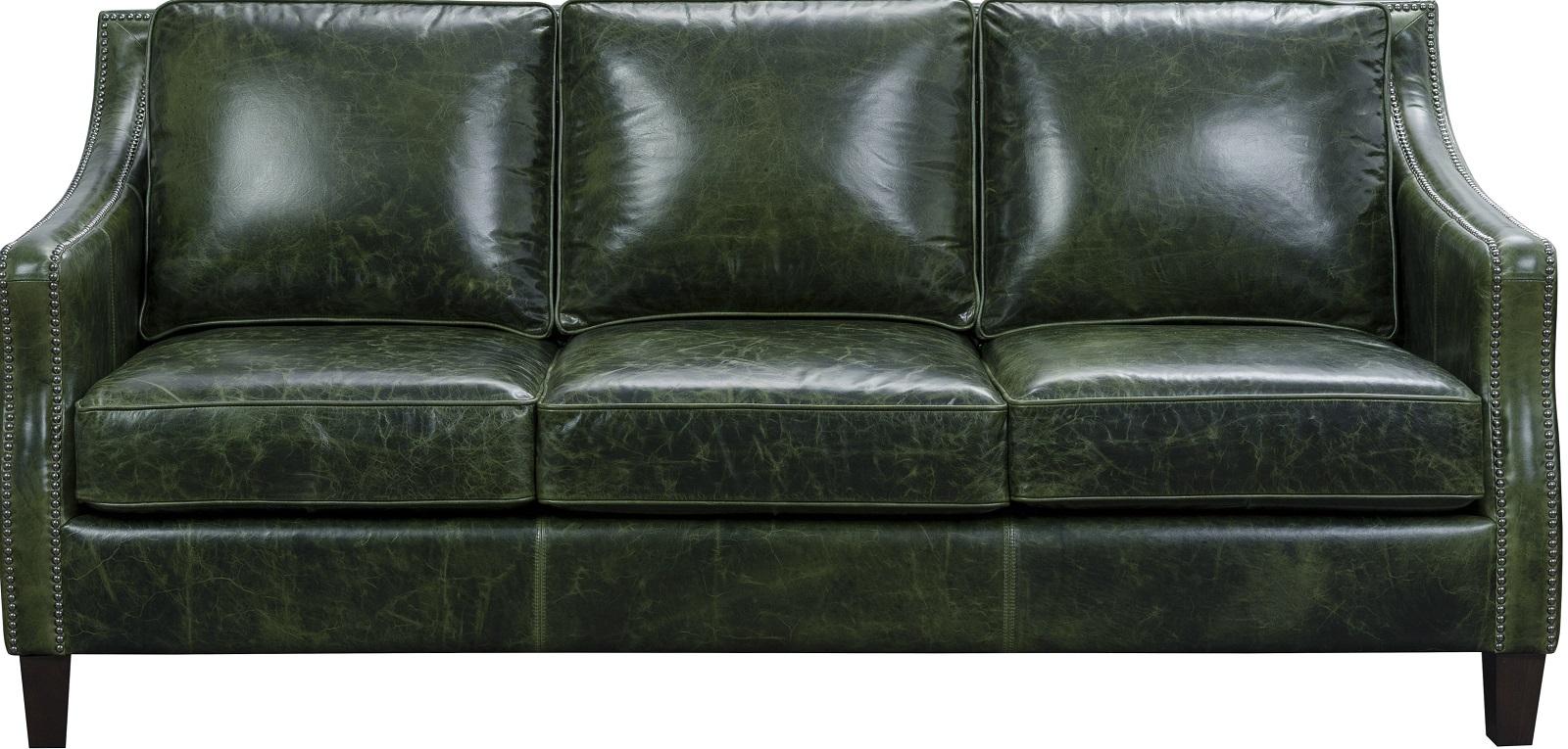 Pulaski Miles Leather Sofa in Verdant Green image