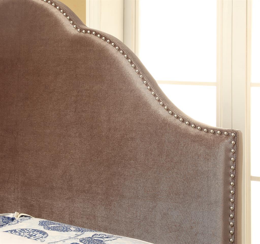Pulaski Queen Glam Upholstered Headboard in Velvet Chrome - Luxury Home Furniture (MI)