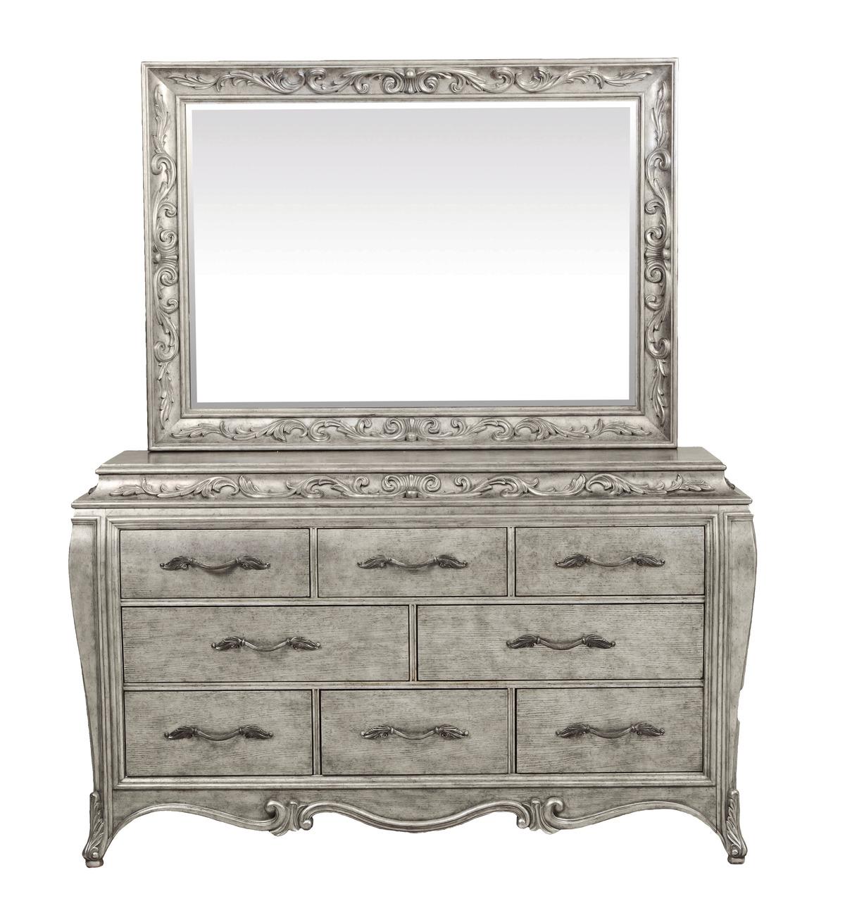 Pulaski Rhianna Landscape Mirror in Silver Patina