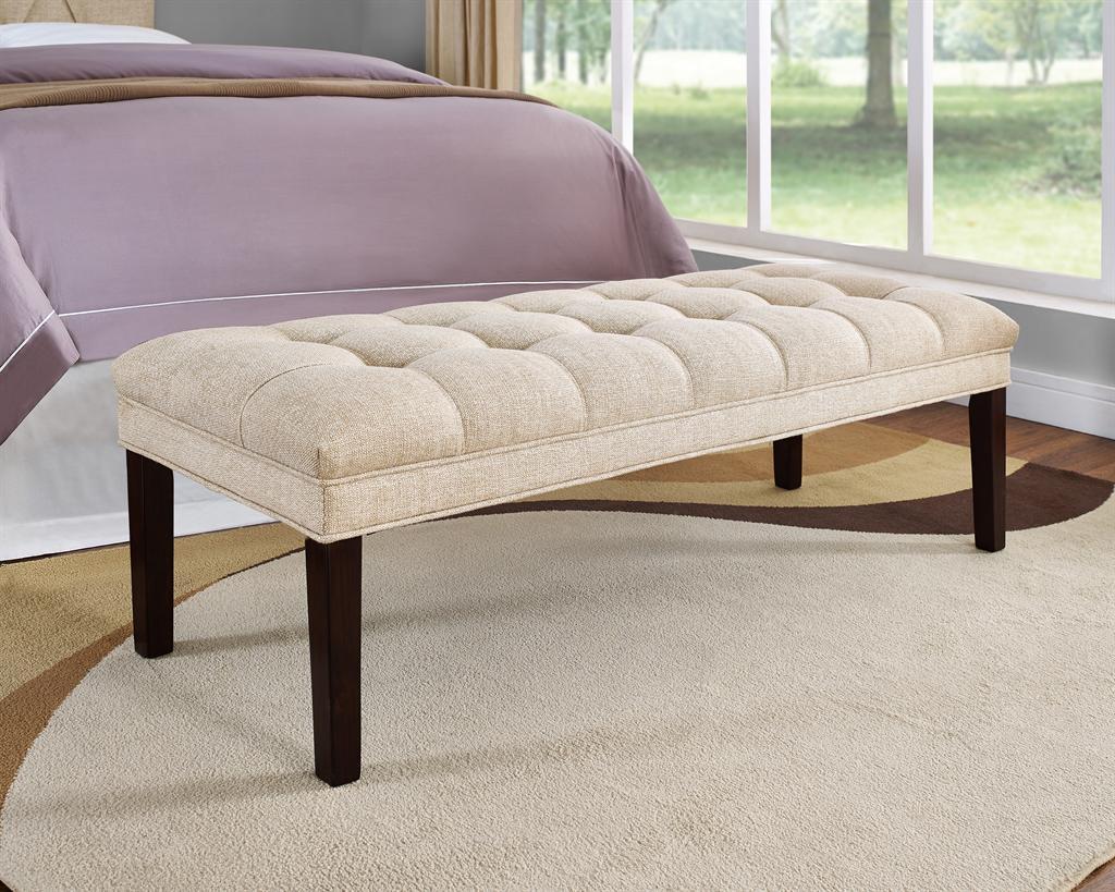 Pulaski Upholstered Panel Tufted Bed Bench