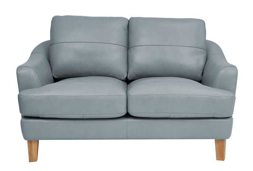 6411 PALMER LOVESEAT 7284 ICE; LEATHER / SPLIT