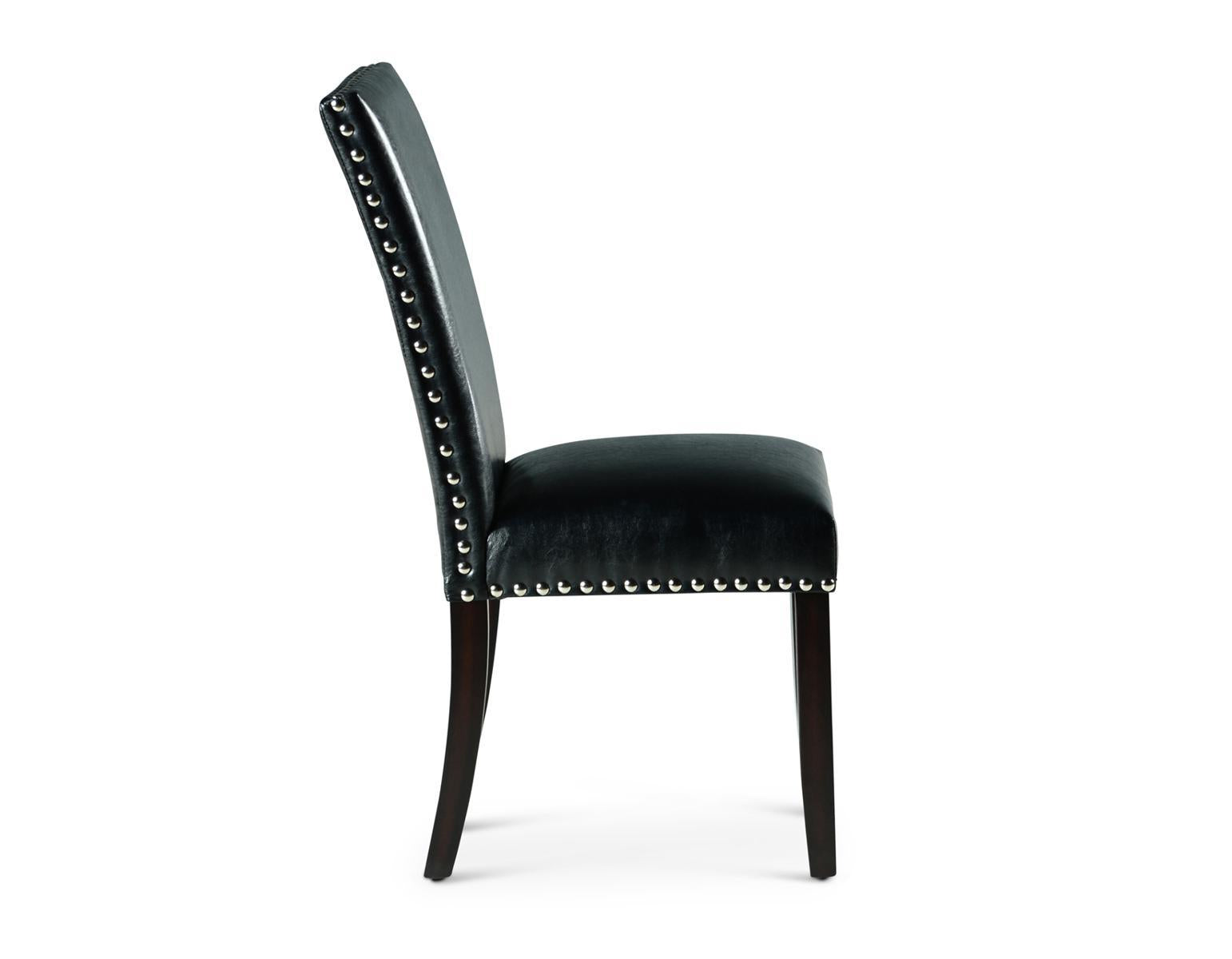 Steve Silver Westby Black Side Chair in Ebony Wood (Set of 2) - Luxury Home Furniture (MI)