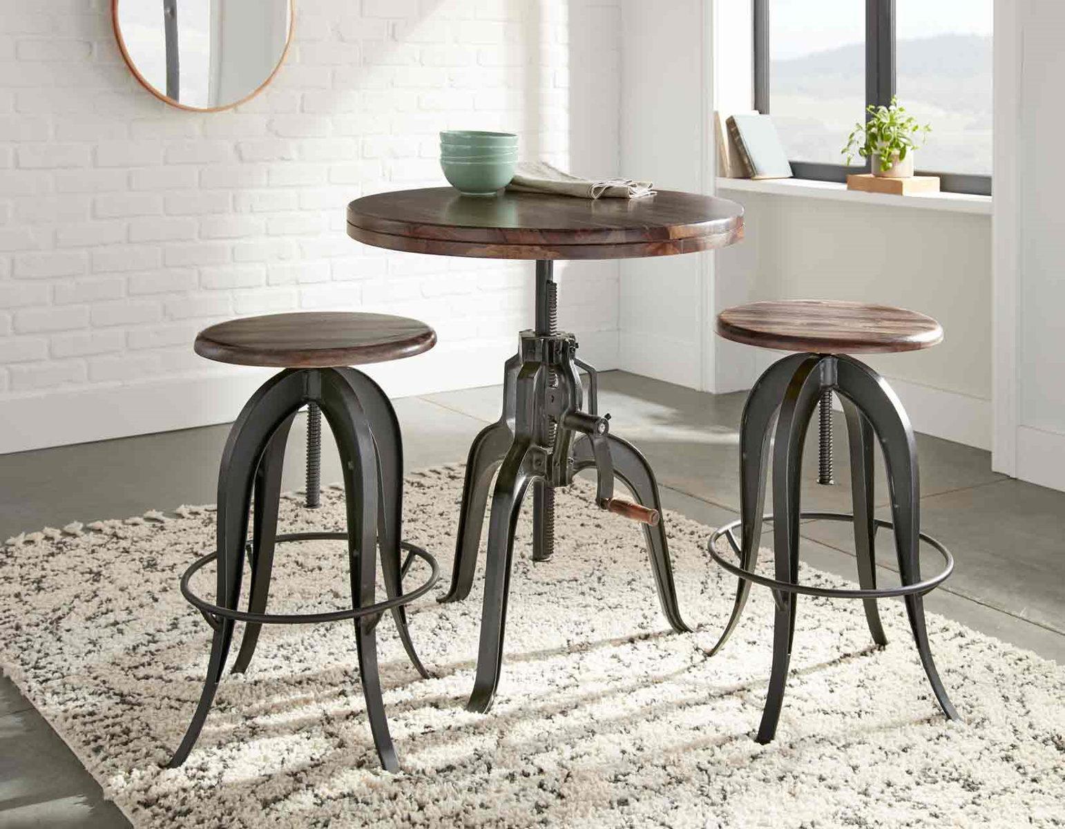 Steve Silver Sparrow Round Setup Stool in Natural Brown (Set of 2) - Luxury Home Furniture (MI)