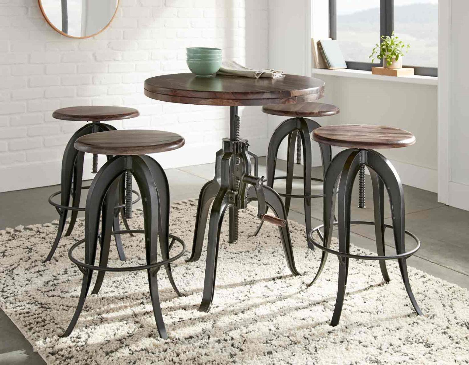 Steve Silver Sparrow Round Setup Stool in Natural Brown (Set of 2) - Luxury Home Furniture (MI)