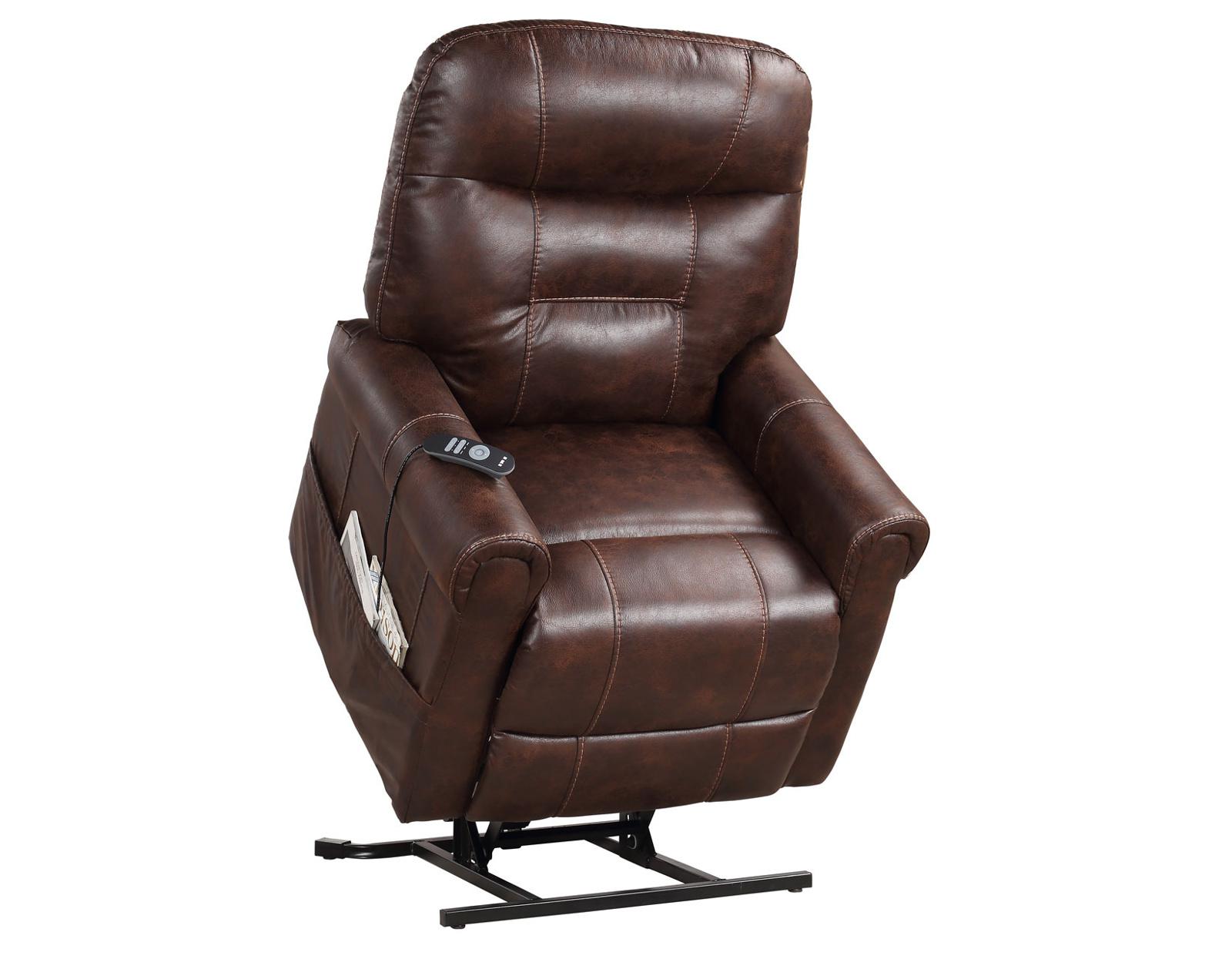 Steve Silver Ottawa Power Lift Chair with Heat and Massage in Walnut - Luxury Home Furniture (MI)