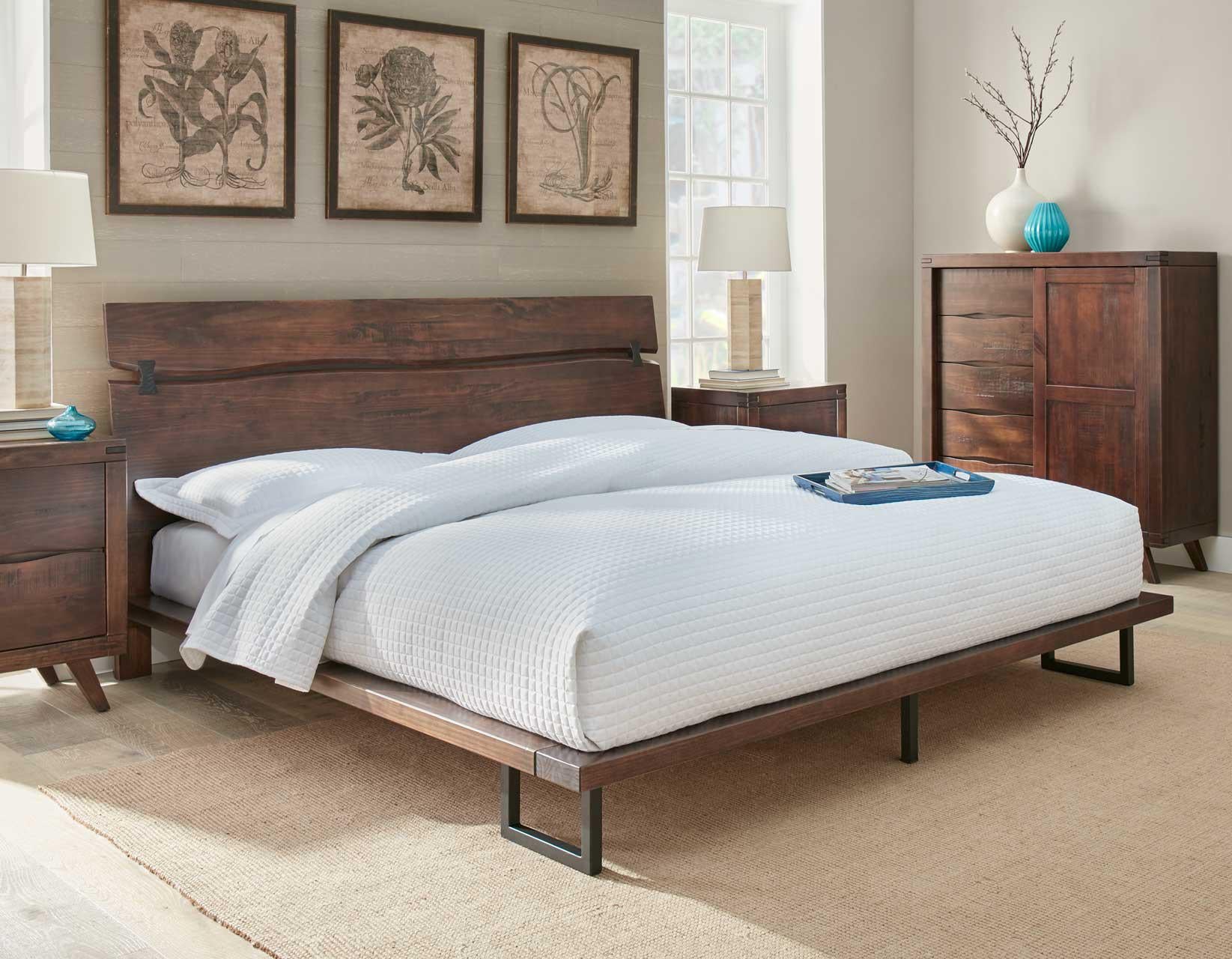 Steve Silver Pasco Queen Platform Bed in Cocoa - Luxury Home Furniture (MI)