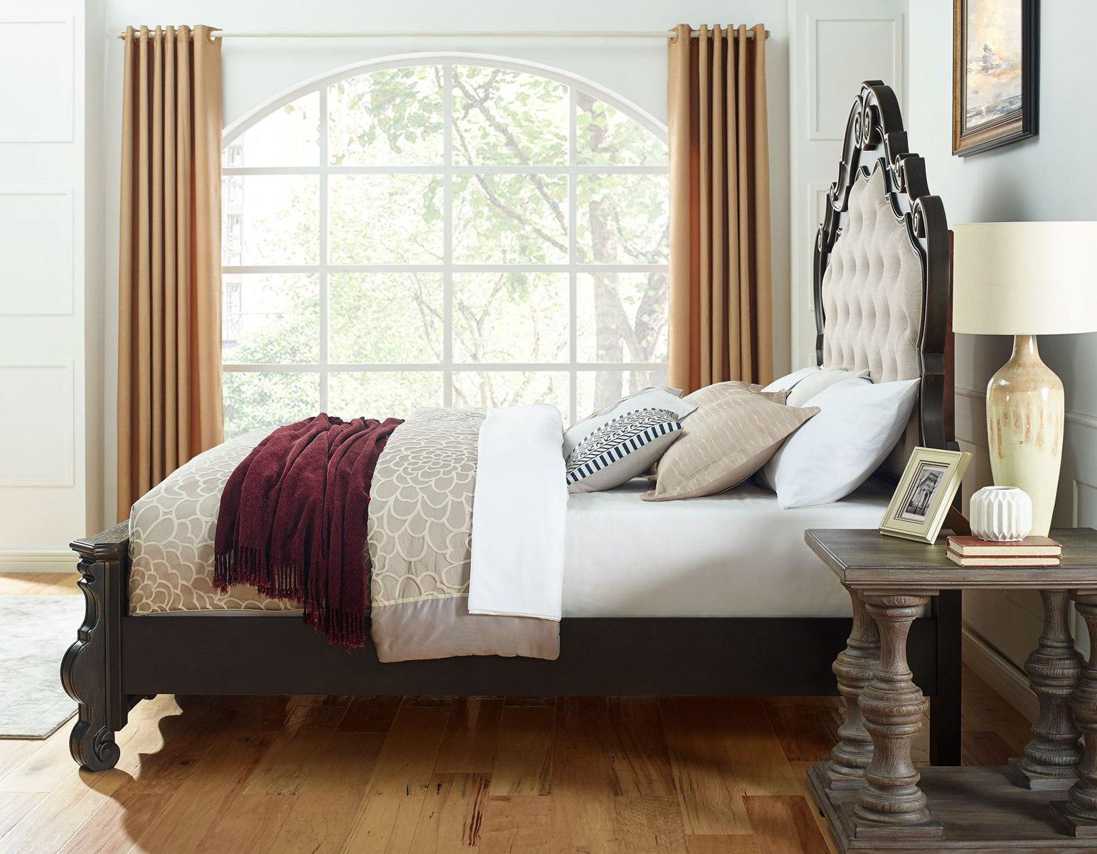 Steve Silver Rhapsody Queen Panel Bed in Molasses - Luxury Home Furniture (MI)