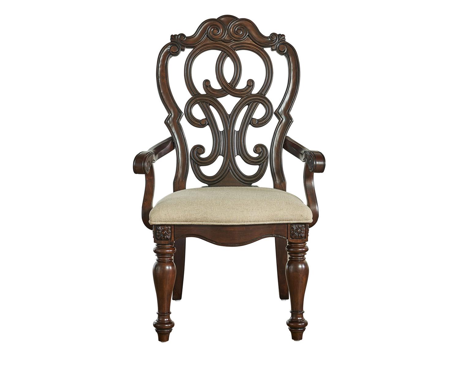 Steve Silver Royale Arm Chair in Brown Pecan (Set of 2)