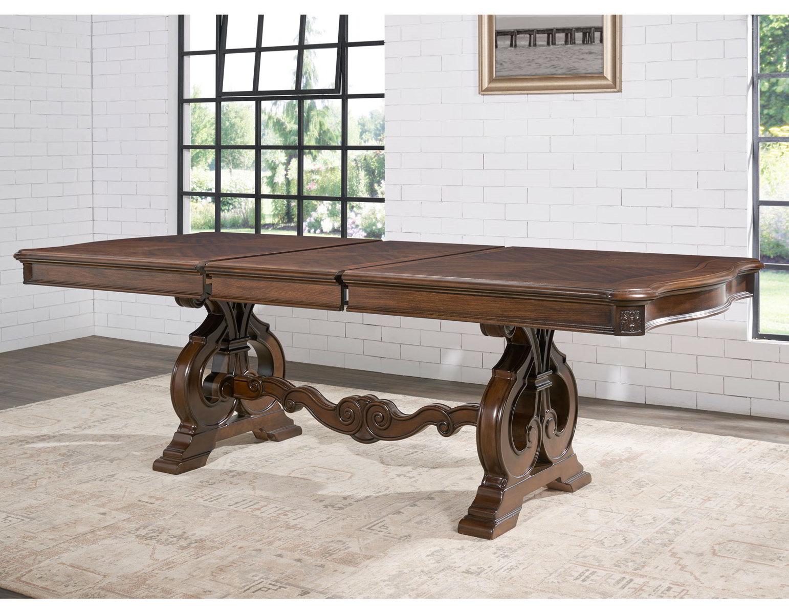 Steve Silver Royale Dining Table in Brown Pecan