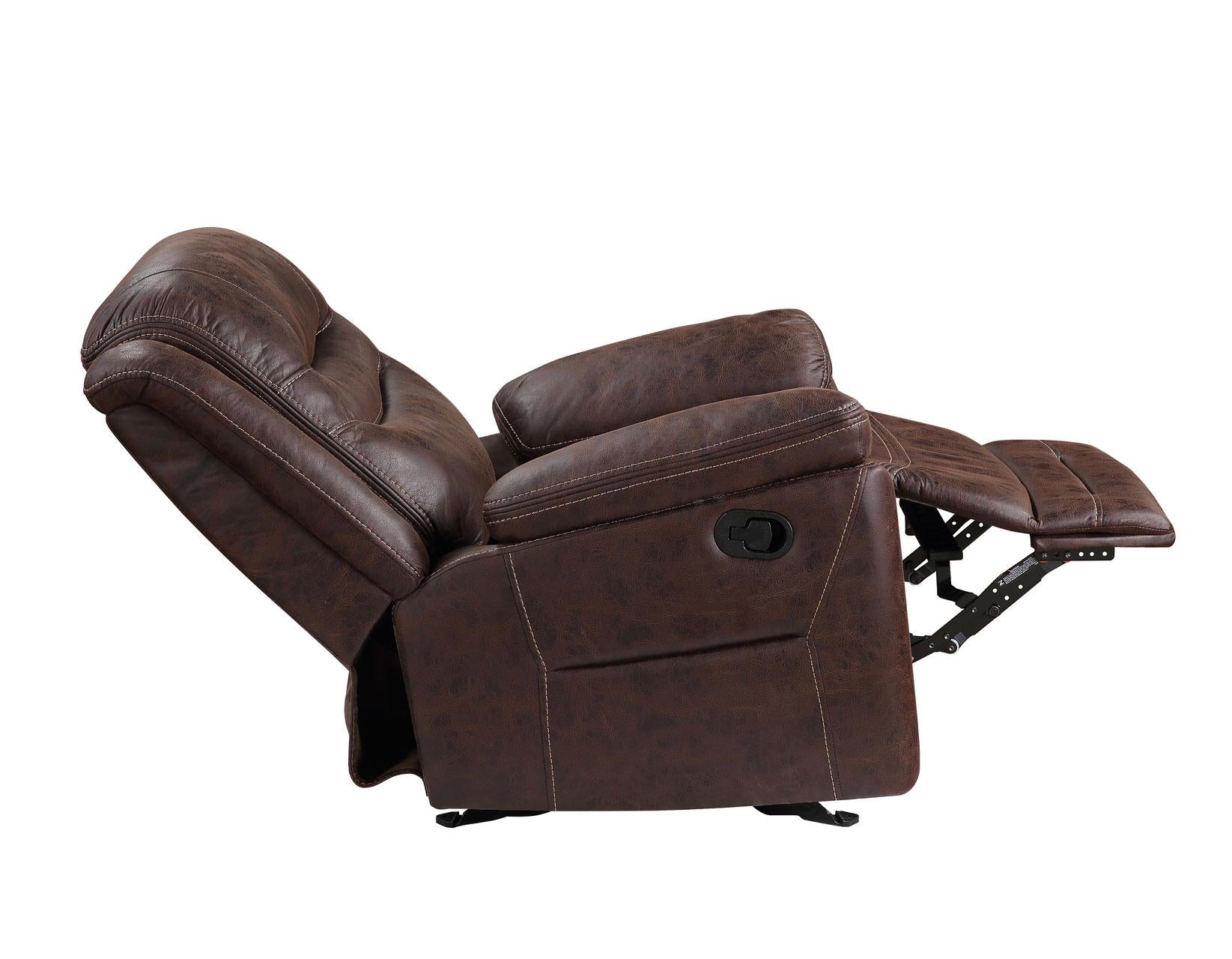 Steve Silver Stetson Manual Glider Recliner in Merlot