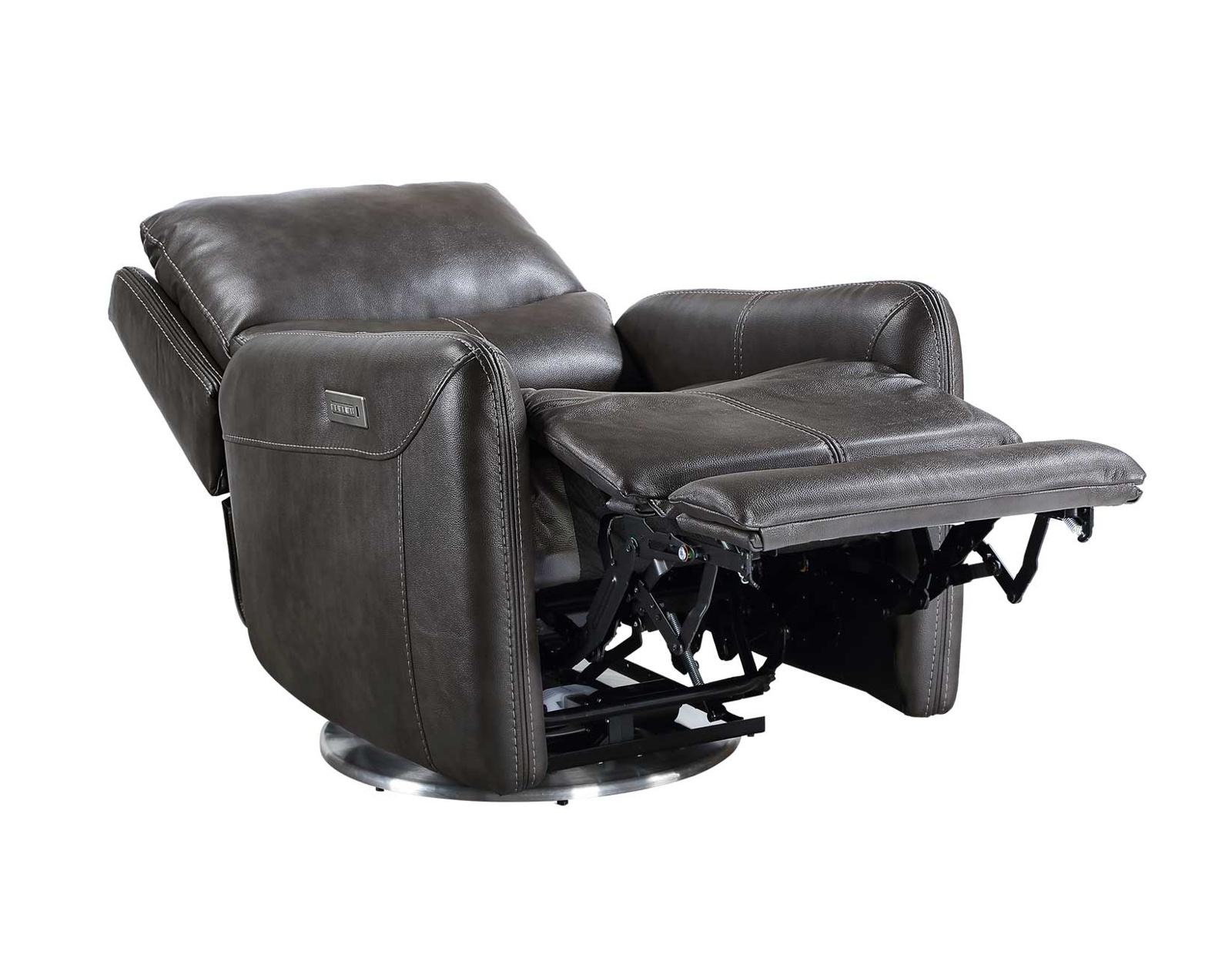 Steve Silver Athens Triple-Power 360 Degree Swivel Motion Chair in Charcoal