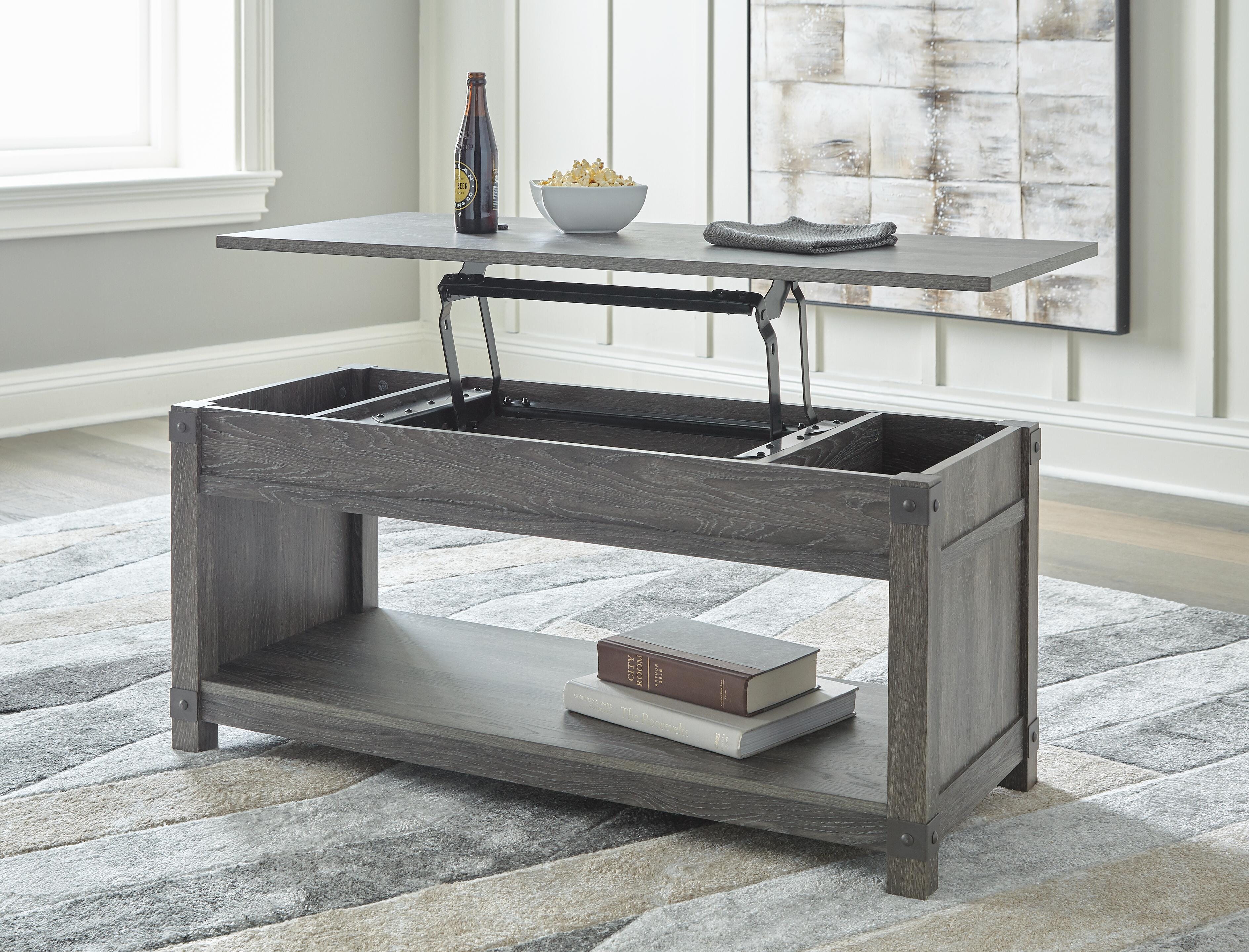 Freedan Lift-Top Coffee Table - Luxury Home Furniture (MI)
