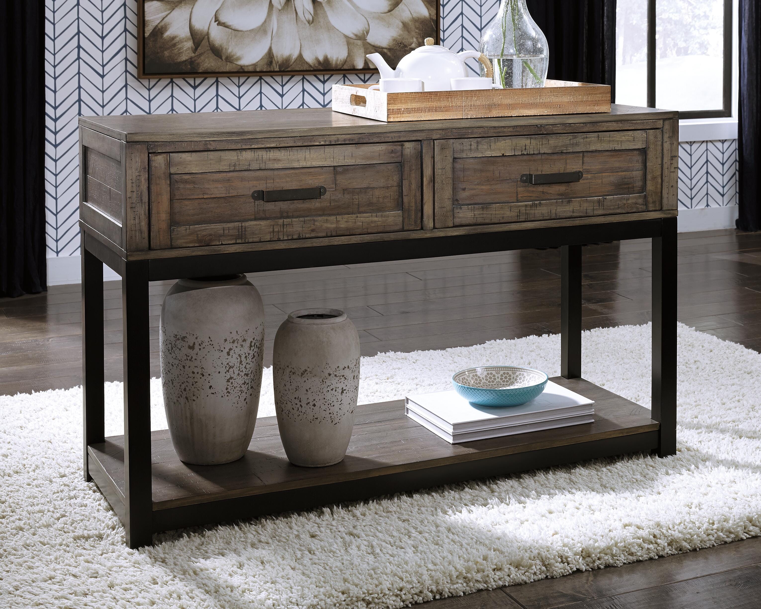 Johurst Sofa/Console Table - Luxury Home Furniture (MI)