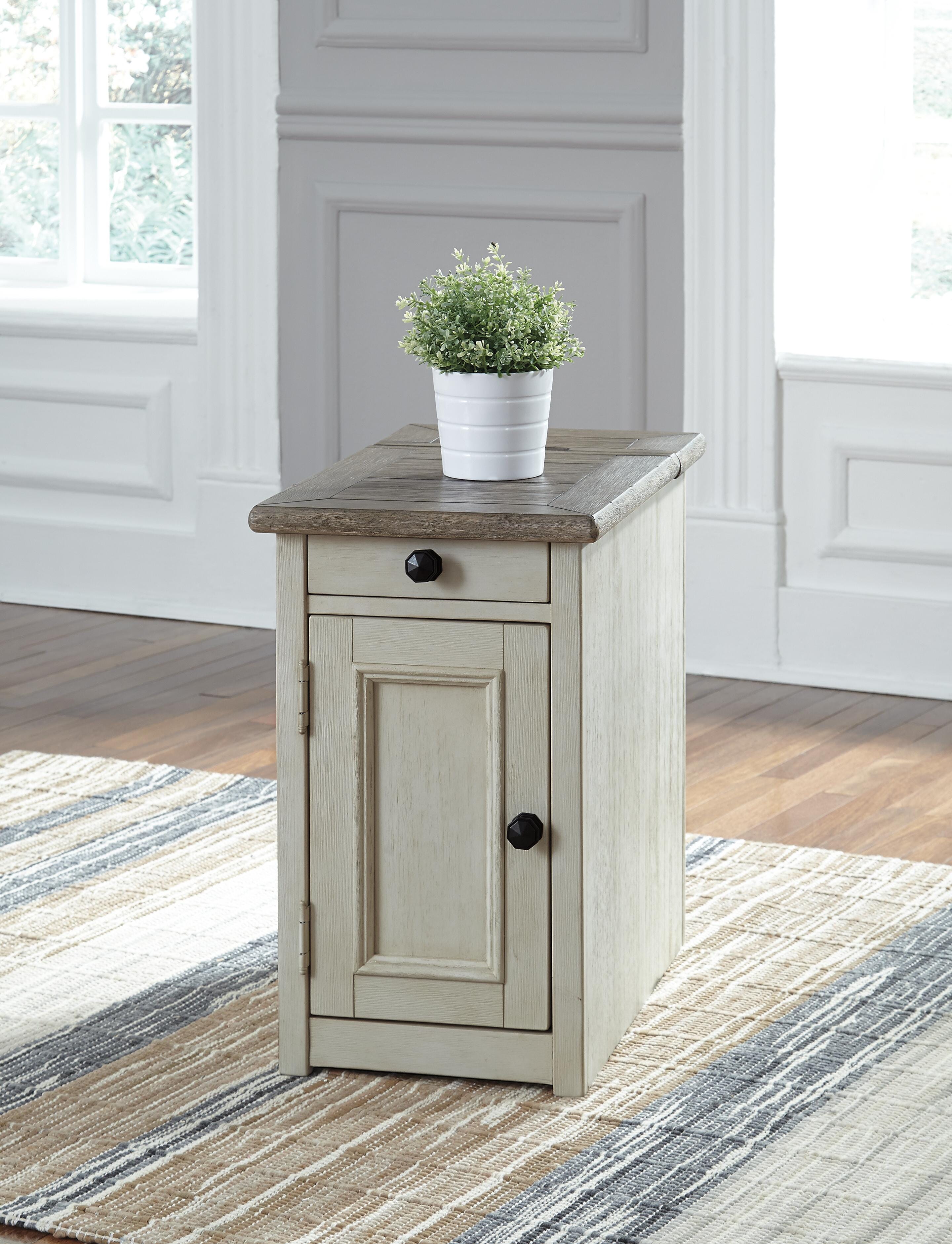 Bolanburg Chairside End Table with USB Ports & Outlets - Luxury Home Furniture (MI)