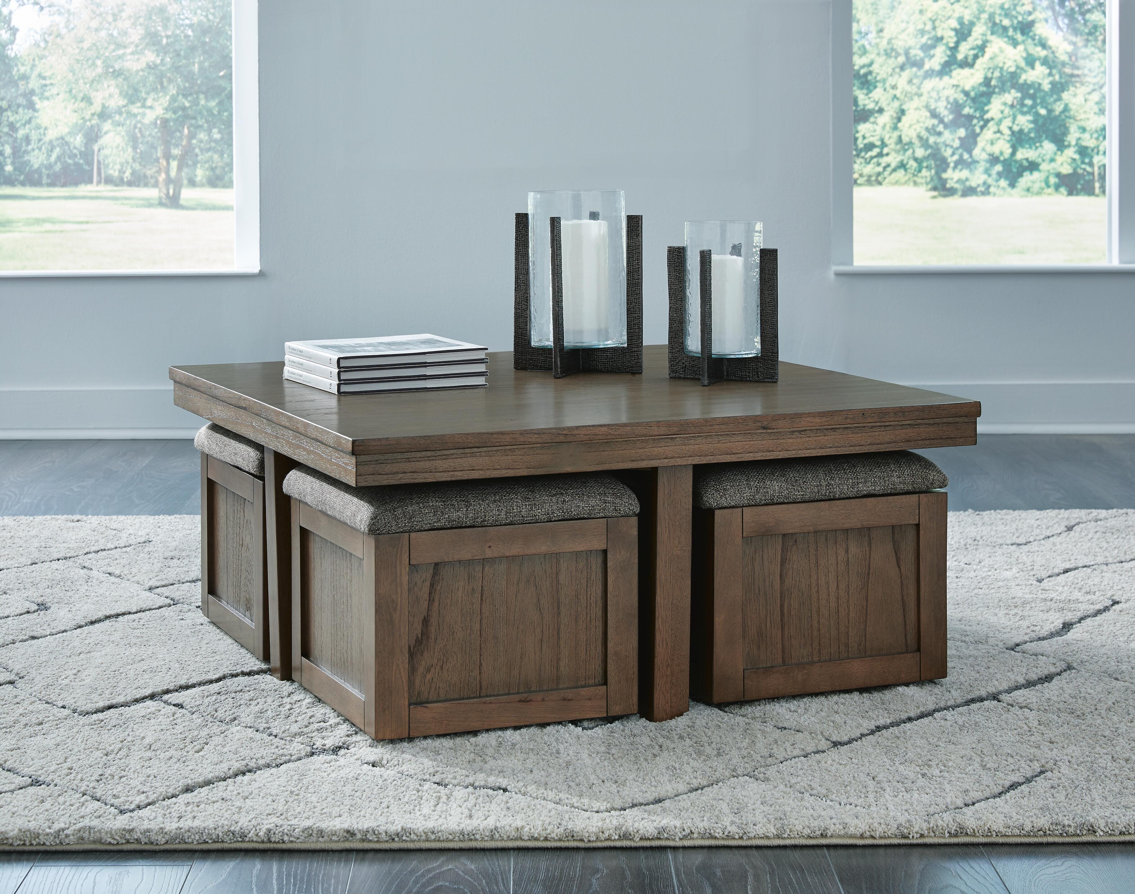 Boardernest Coffee Table with 4 Stools - Luxury Home Furniture (MI)