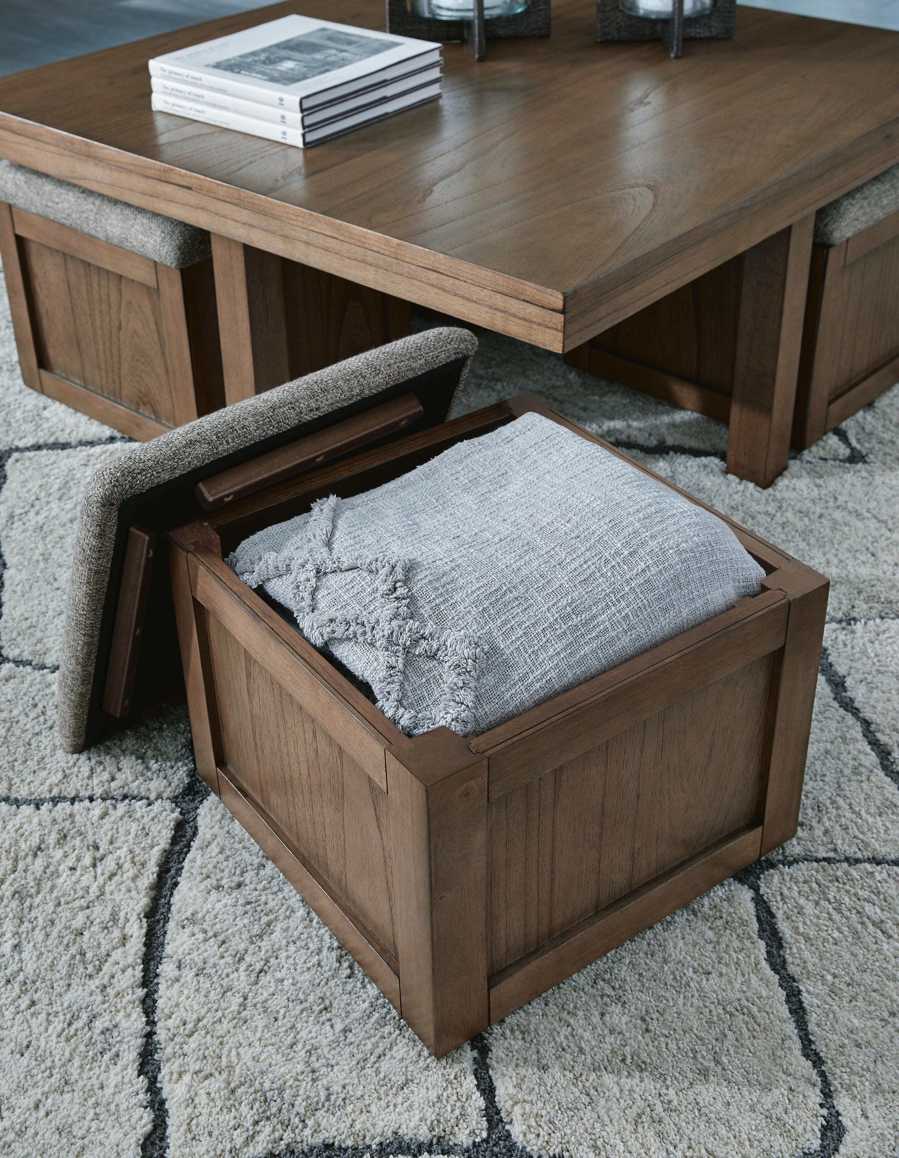 Boardernest Coffee Table with 4 Stools - Luxury Home Furniture (MI)