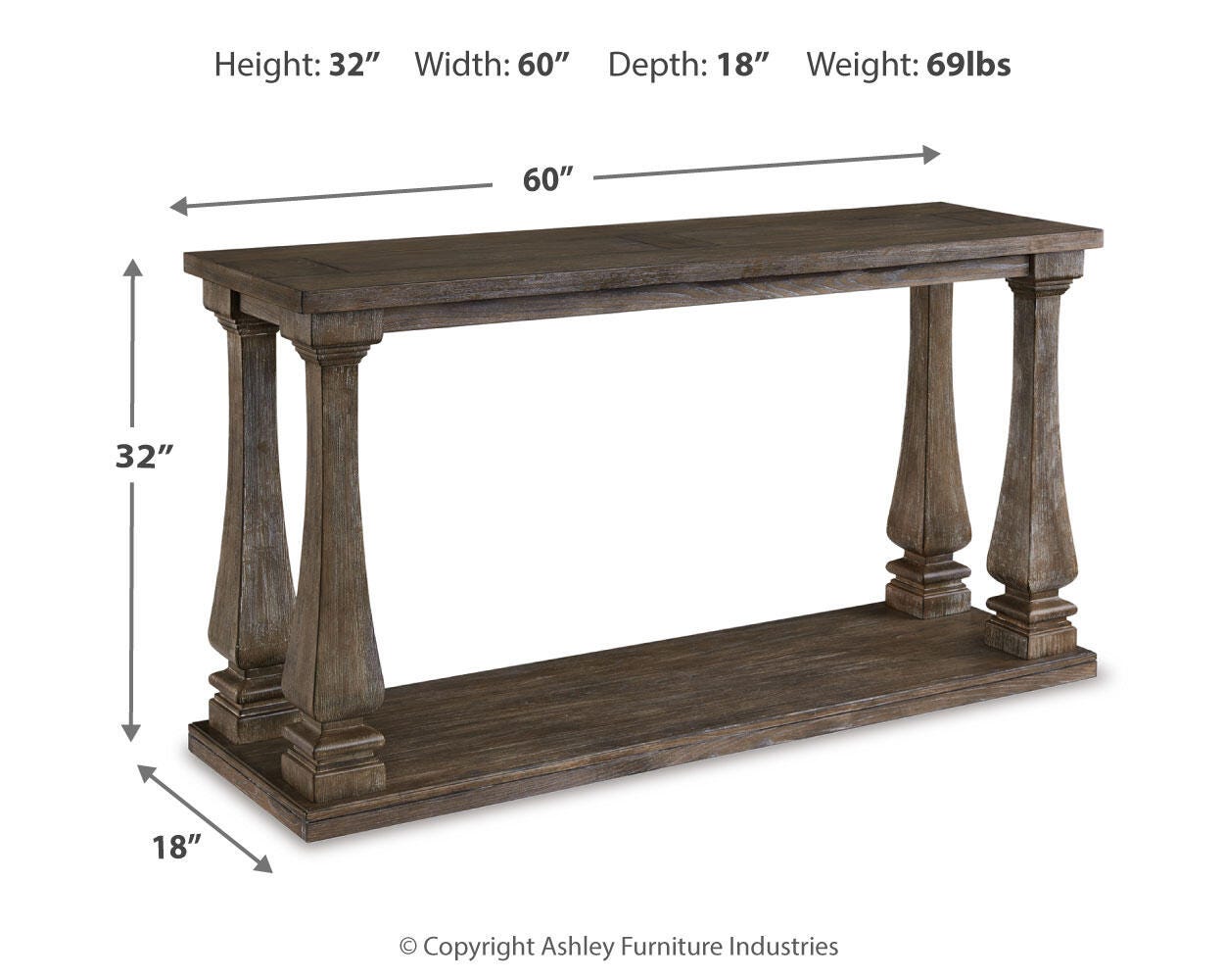 Johnelle Sofa Table - Luxury Home Furniture (MI)