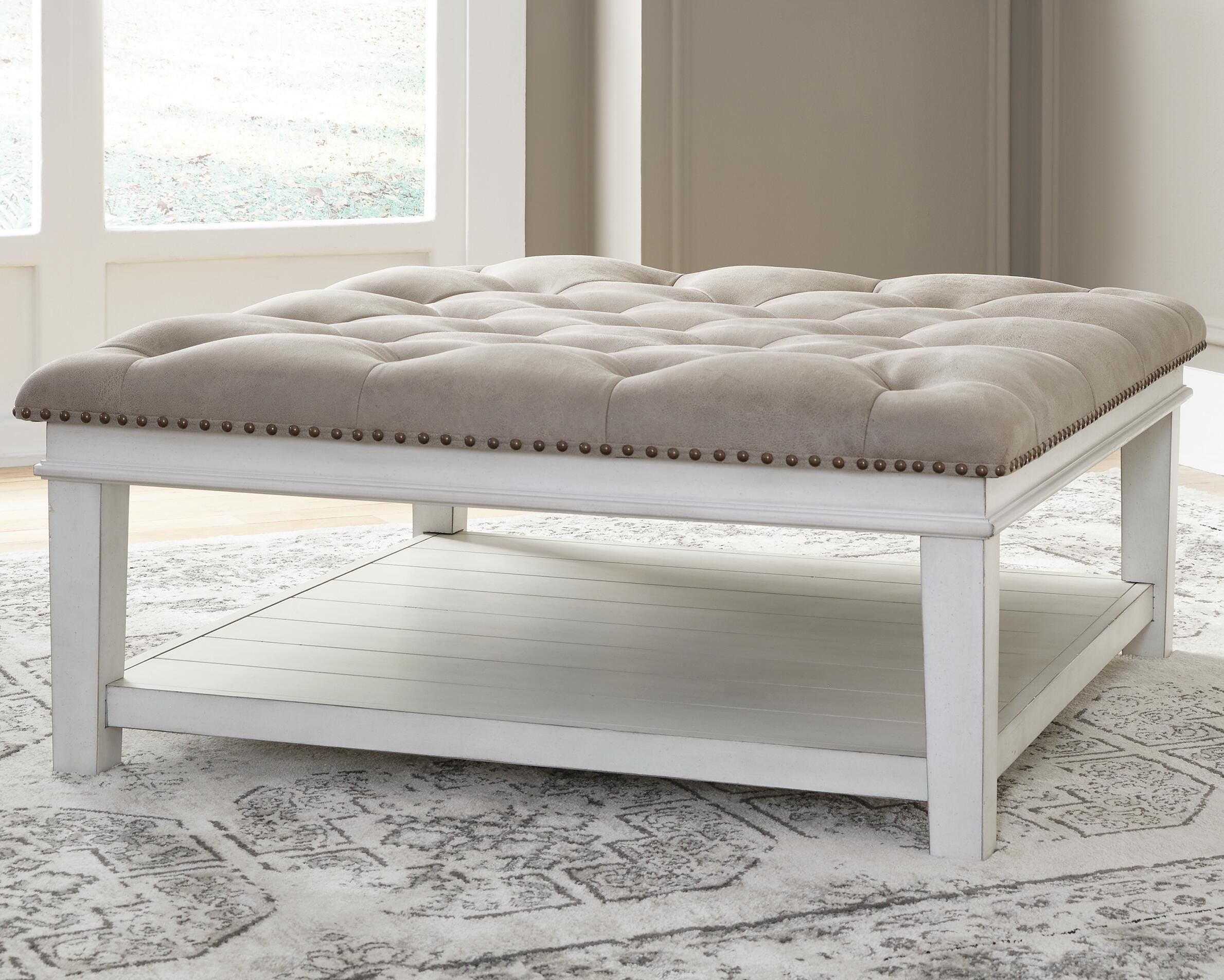 Kanwyn Upholstered Ottoman Coffee Table - Luxury Home Furniture (MI)