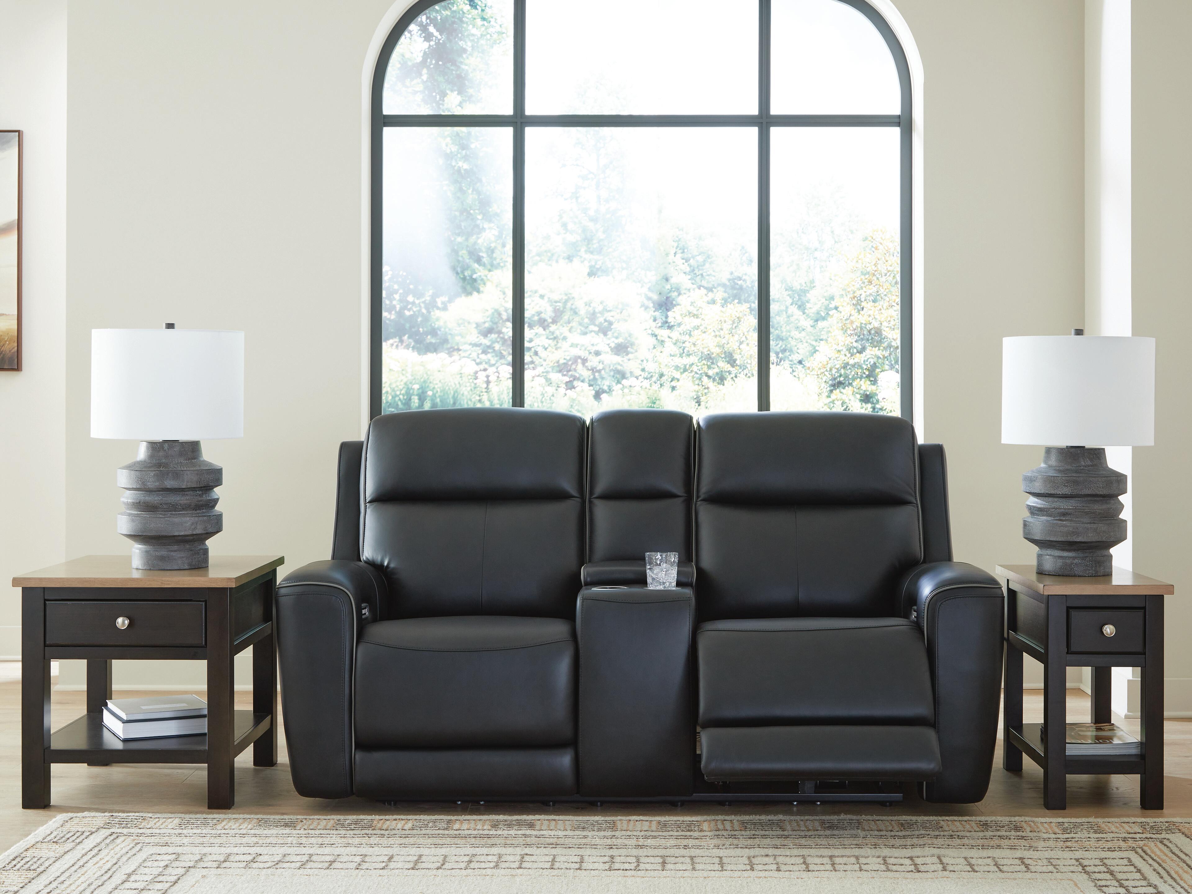 5Z-Relaxation Power Reclining Loveseat with Console - Luxury Home Furniture (MI)