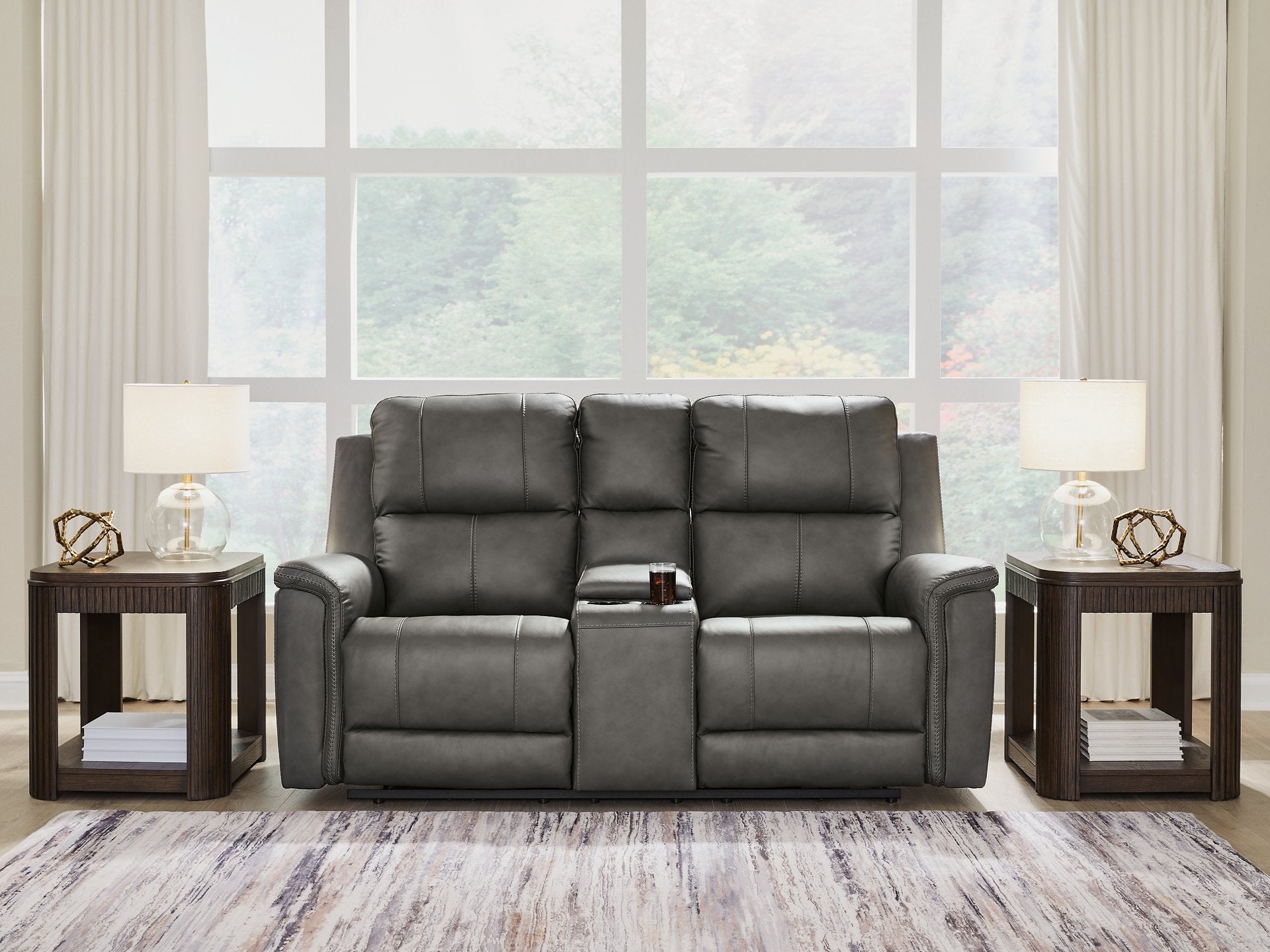 Bleckley Power Reclining Loveseat with Console - Luxury Home Furniture (MI)
