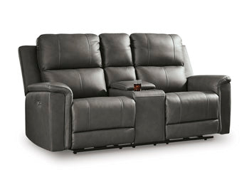 Bleckley Power Reclining Loveseat with Console - Luxury Home Furniture (MI)