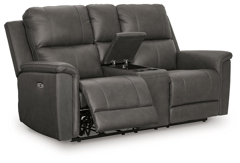 Bleckley Power Reclining Loveseat with Console - Luxury Home Furniture (MI)