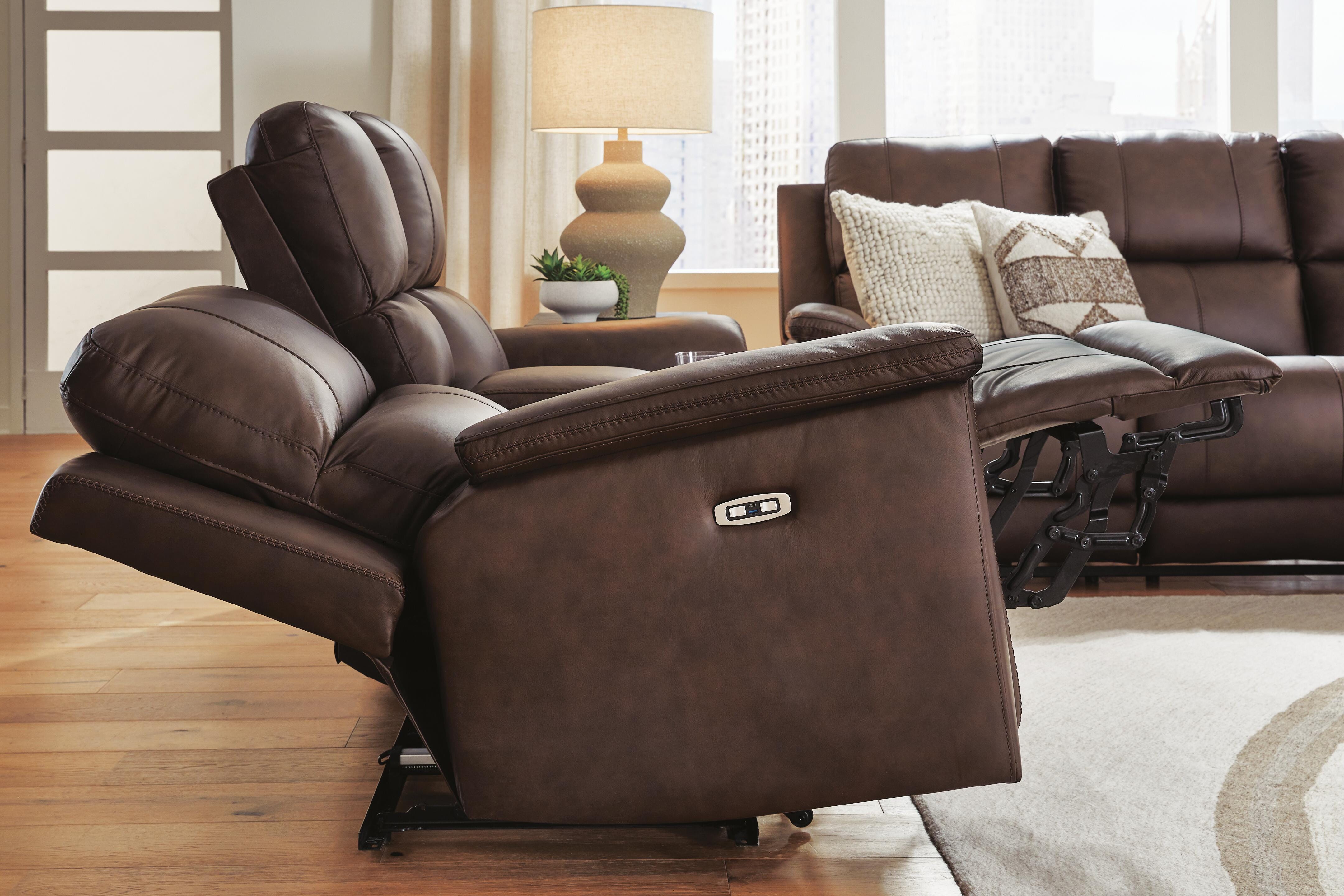 Bleckley Power Reclining Loveseat with Console - Luxury Home Furniture (MI)