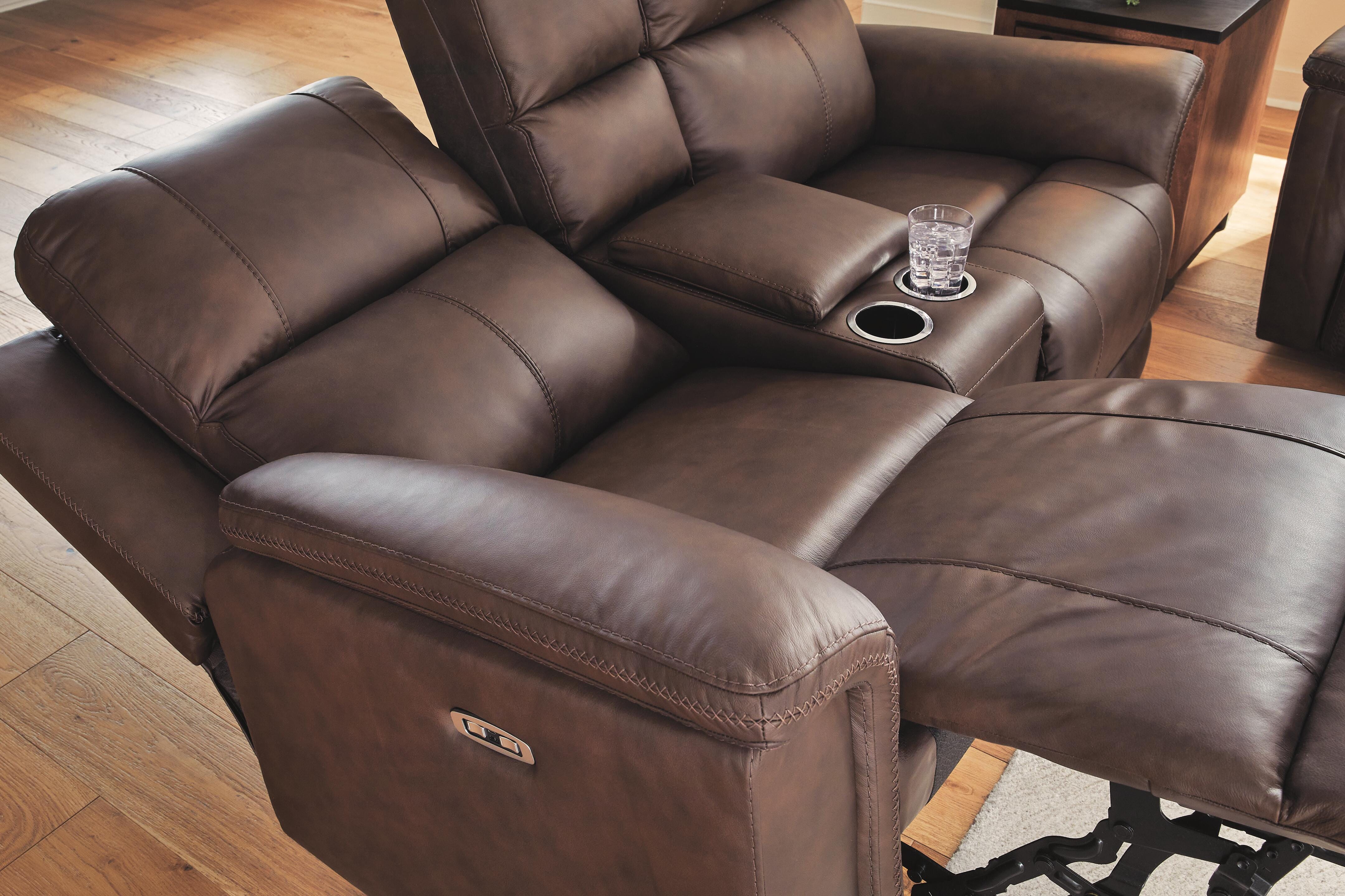 Bleckley Power Reclining Loveseat with Console - Luxury Home Furniture (MI)