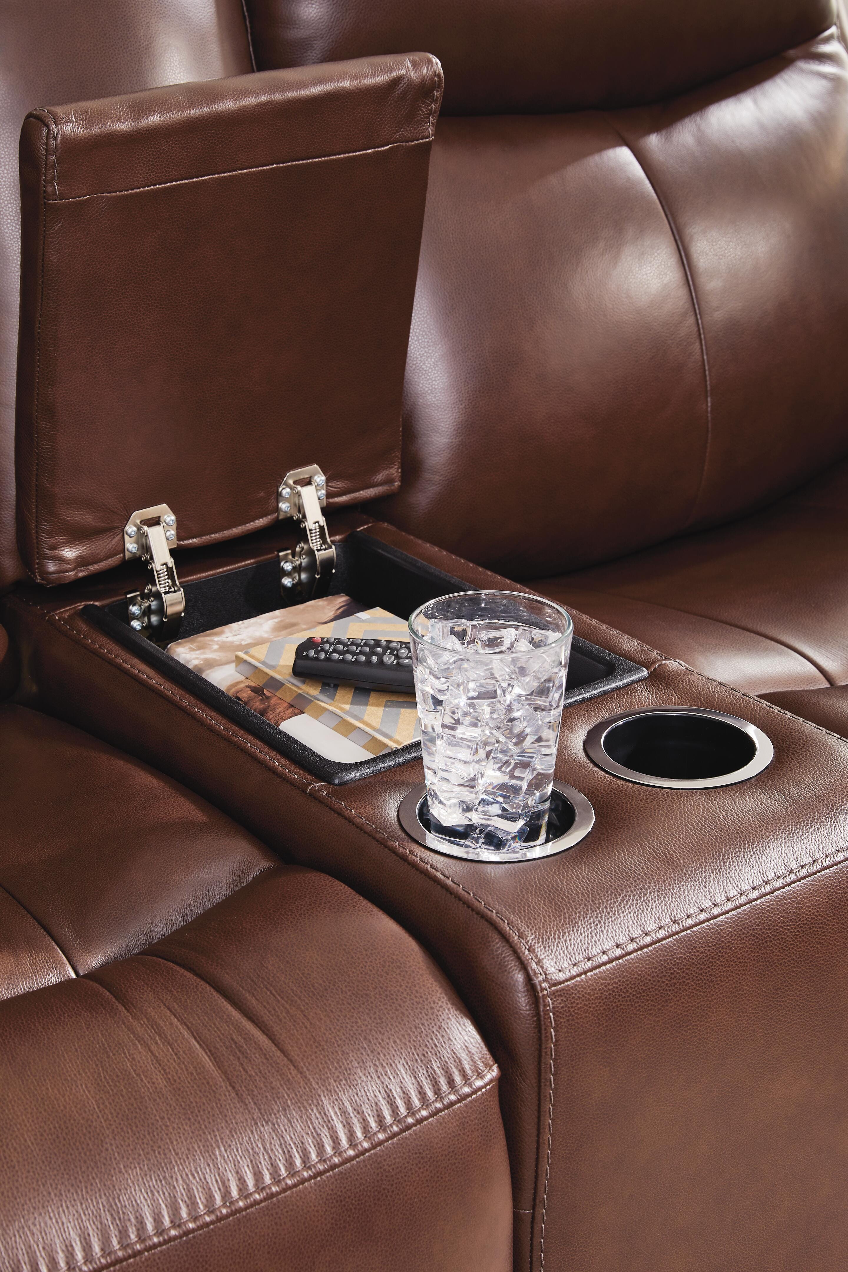 Next Move Power Reclining Loveseat with Console - Luxury Home Furniture (MI)