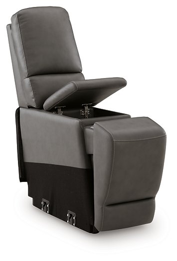 5Z - Pittson Power Reclining Sectional Loveseat with Console - Luxury Home Furniture (MI)