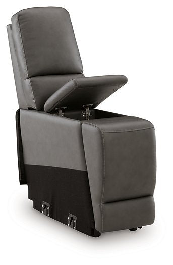 5Z - Pittson Power Reclining Sectional Loveseat with Console - Luxury Home Furniture (MI)