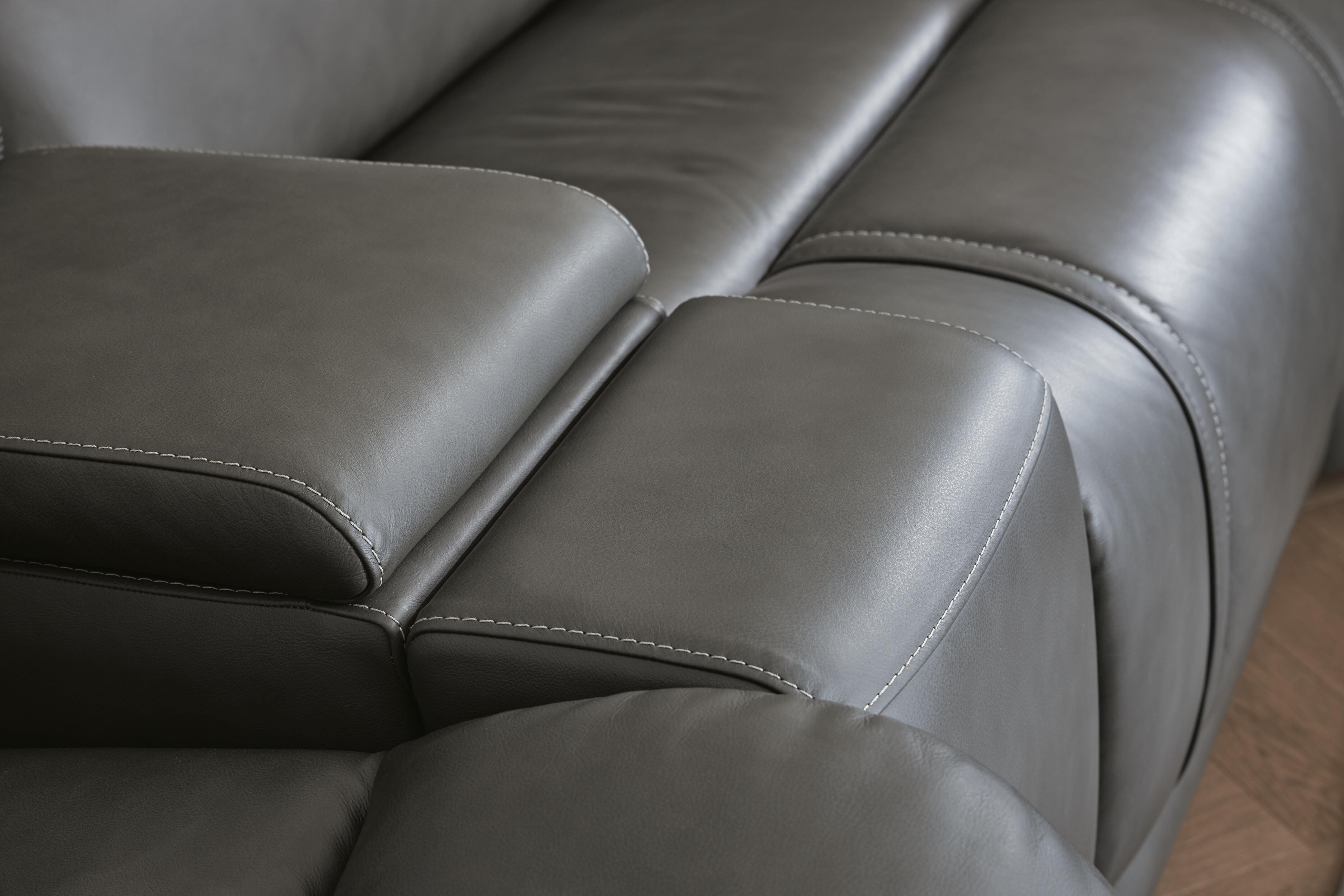 5Z - Pittson Power Reclining Sectional Loveseat with Console - Luxury Home Furniture (MI)